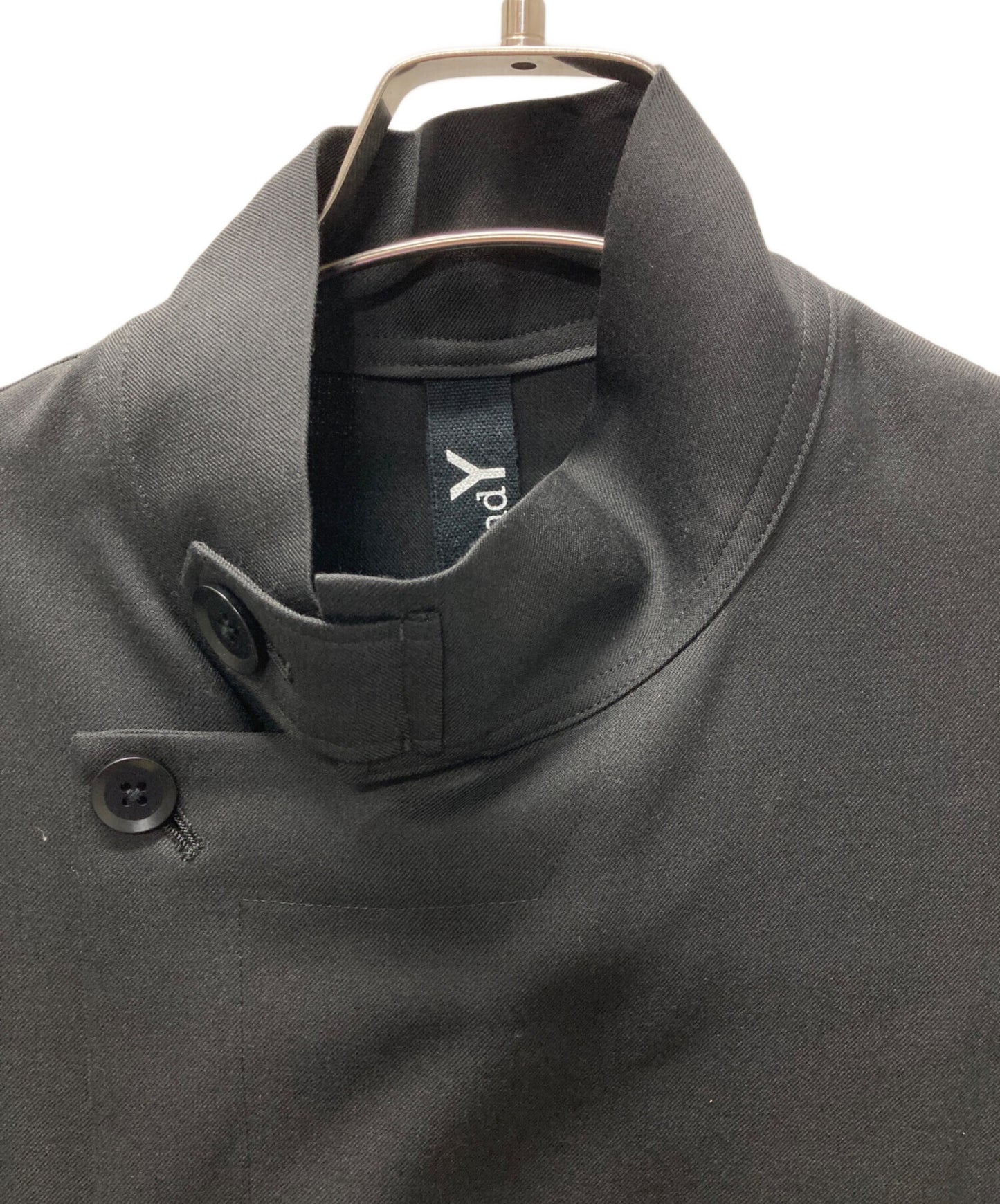 [Pre-owned] GROUND Y Wool gabardine stand collar coat GC-D03-100