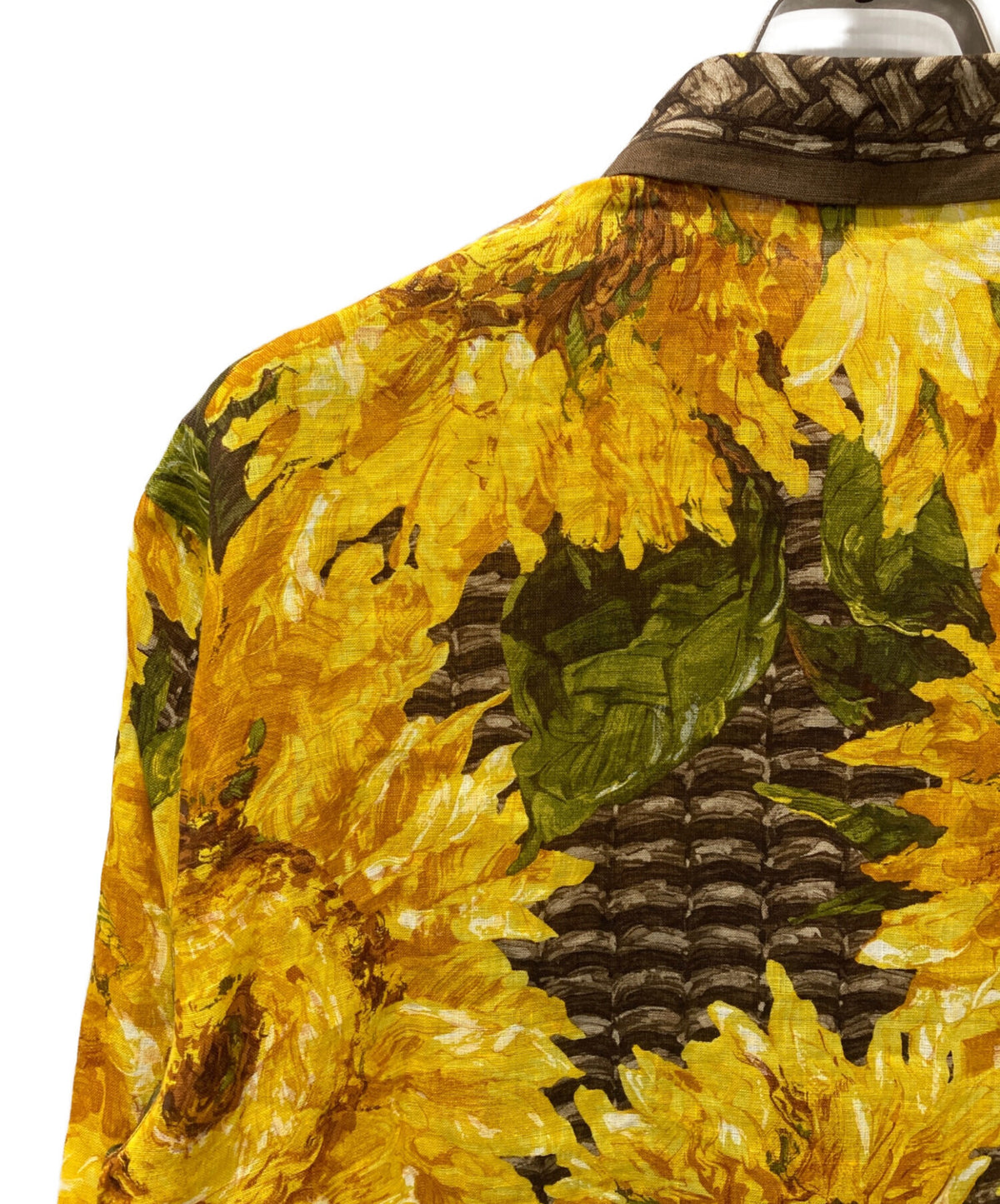[Pre-owned] GUCCI '90s Sunflower-Print Linen Shirt