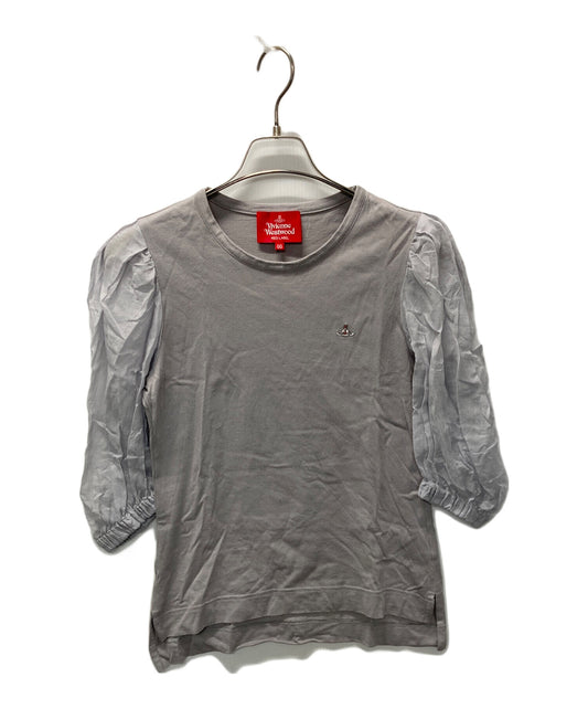 [Pre-owned] Vivienne Westwood RED LABEL Orb Embroidered Panel T-Shirt 16-12-321038