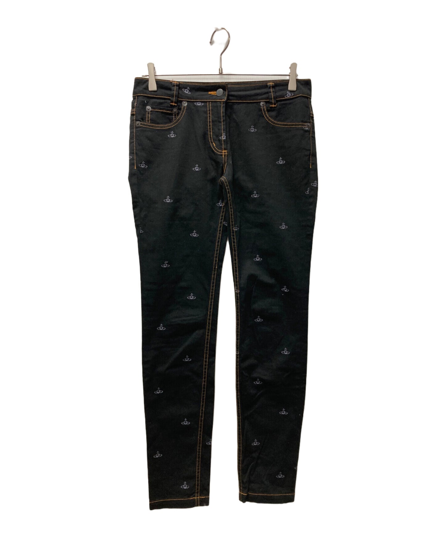 [Pre-owned] Vivienne Westwood RED LABEL Skinny Denim Pants with Orb Embroidery 16-03-751001
