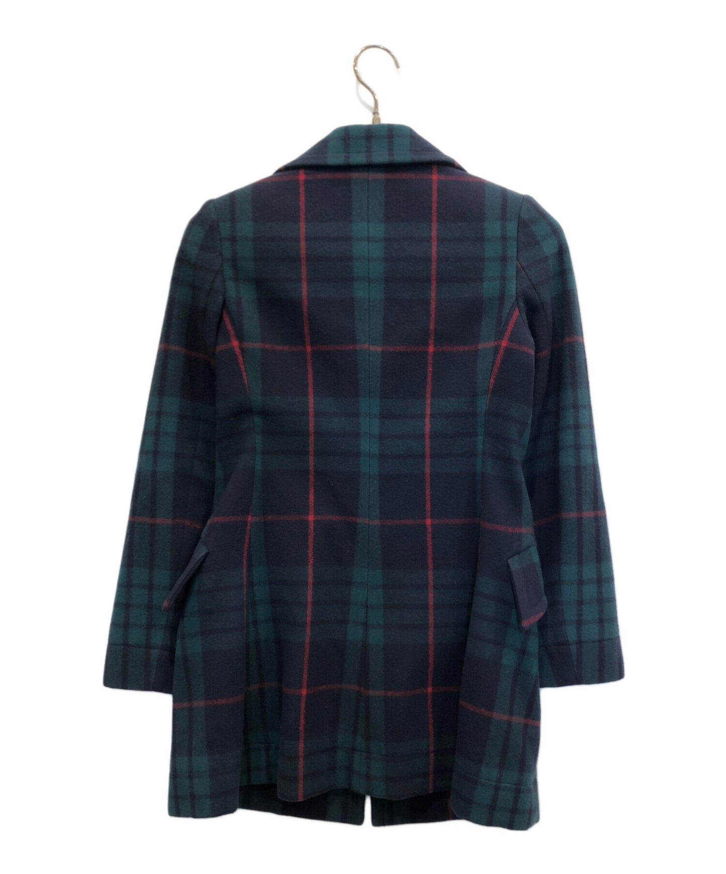 [Pre-owned] Vivienne Westwood RED LABEL Checked wool coat / witch coat / big collar 357-01-67011