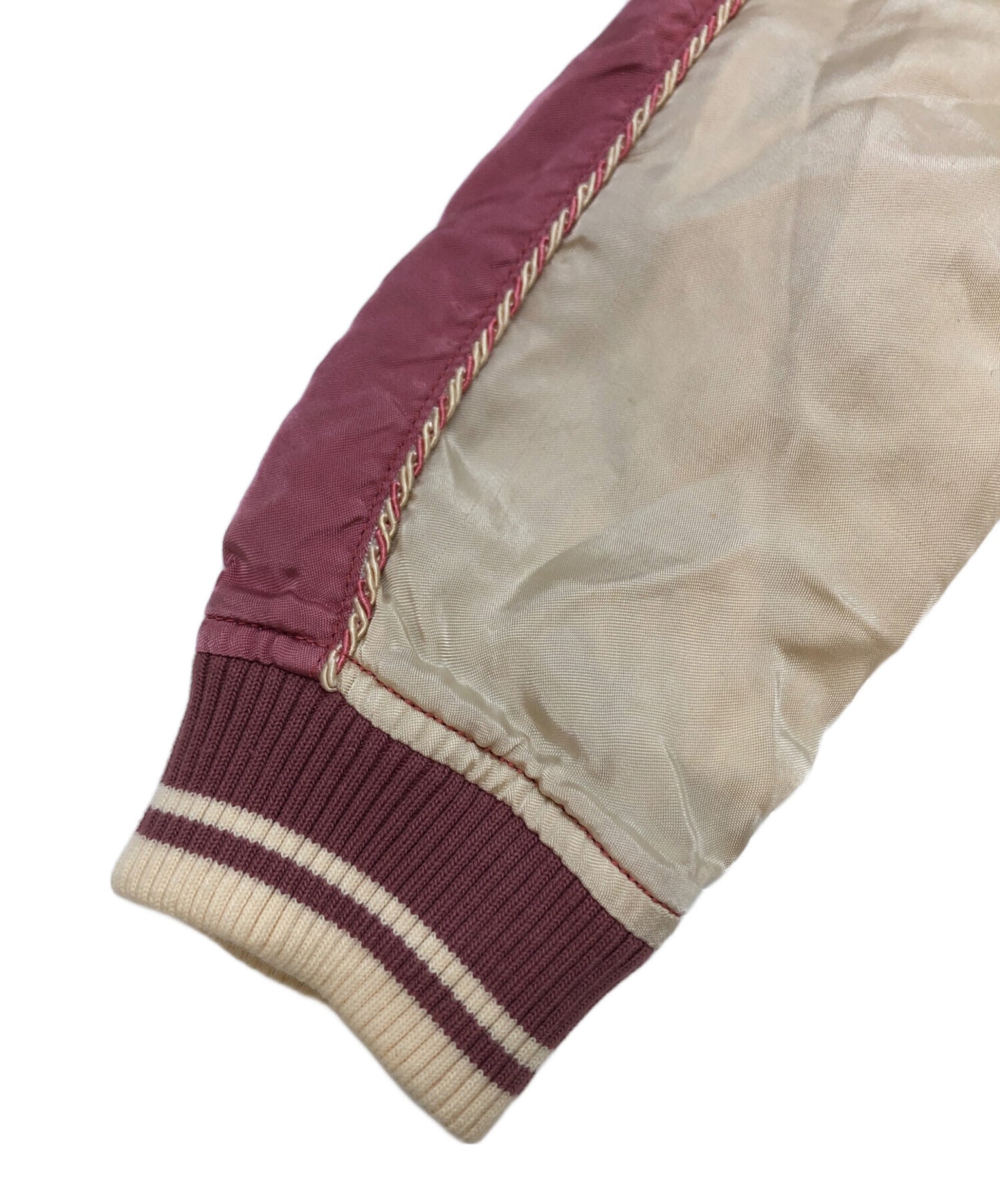 [Pre-owned] Hysteric Glamour satin and embroidered version of a stadium jumper 0122AB02