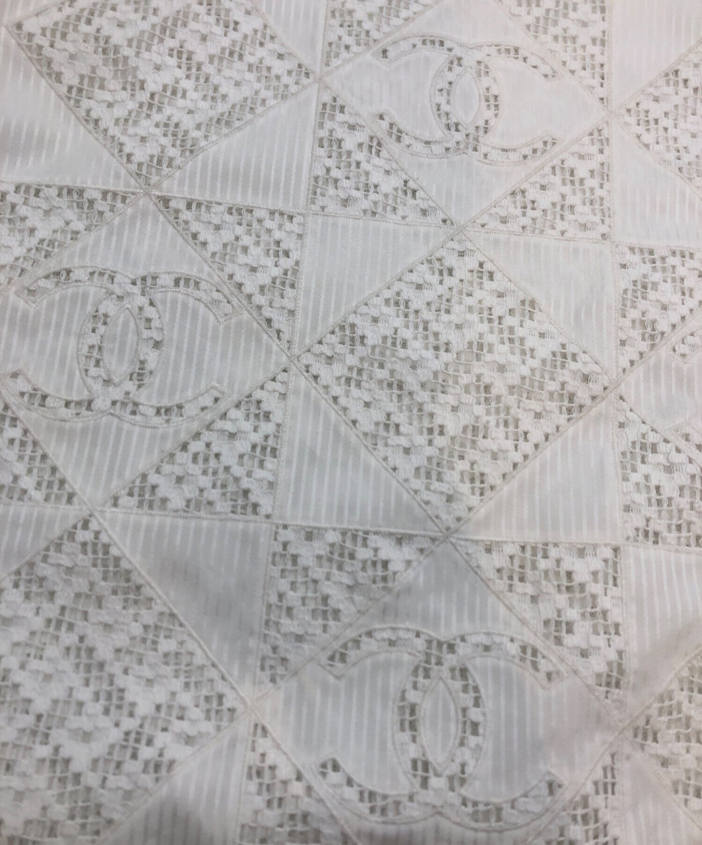 [Pre-owned] CHANEL Embroidery Cotton Poplin T-Shirt P78769V7097500100