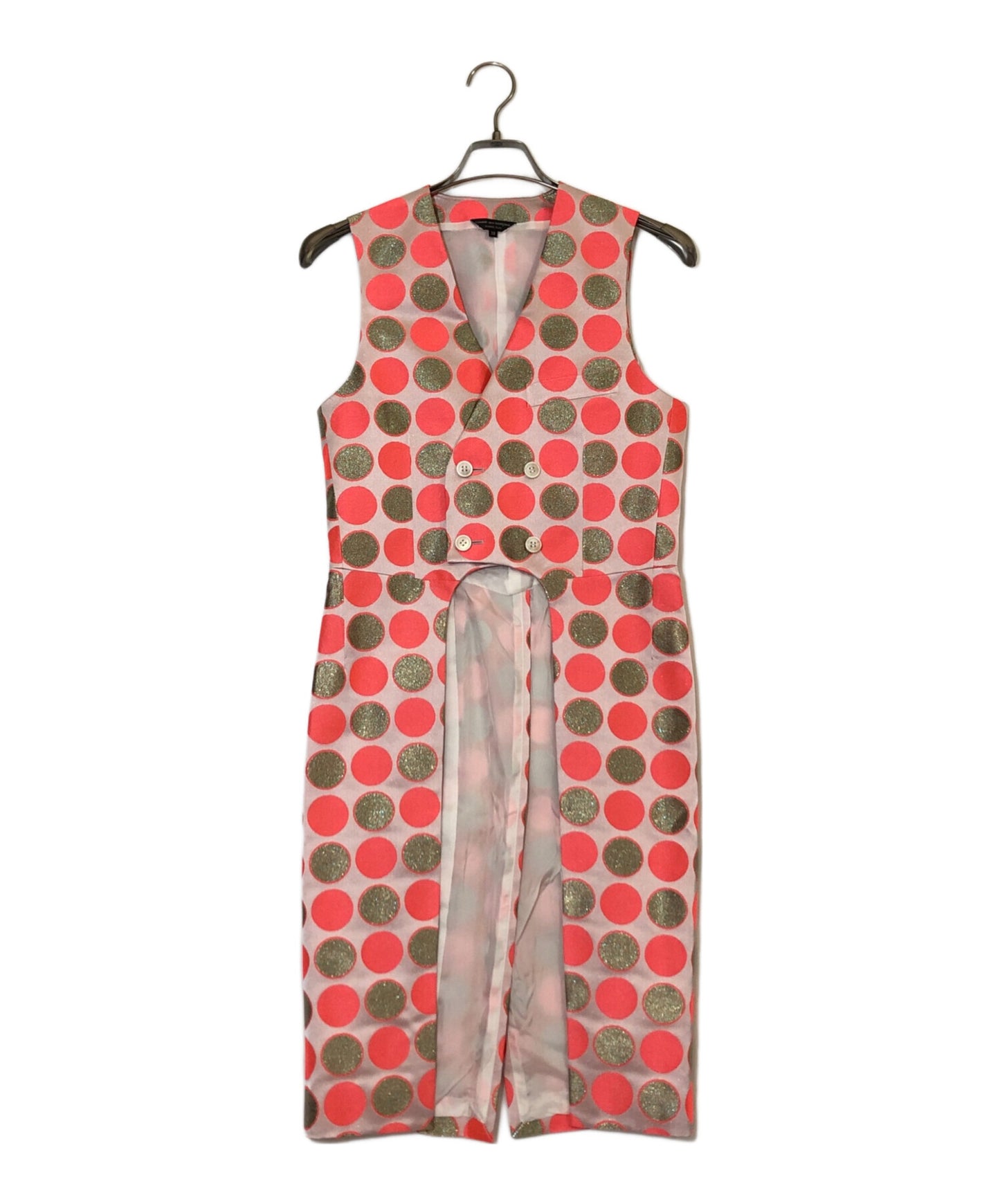 [Pre-owned] COMME des GARCONS HOMME PLUS Dot-patterned poly twill long vest PO-V002