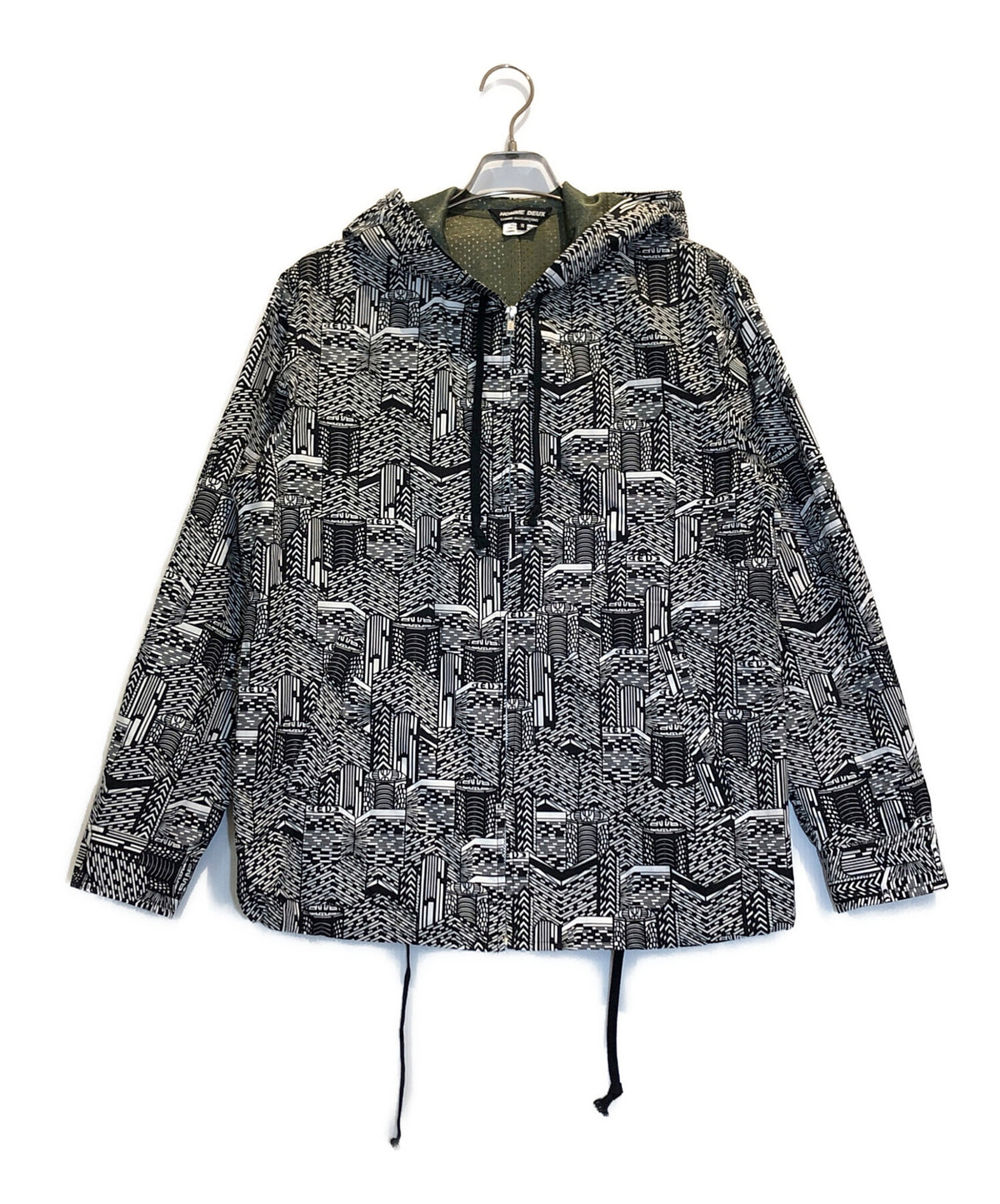 [Pre-owned] COMME des GARCONS HOMME DEUX Hooded jacket with all-over pattern DO-J054