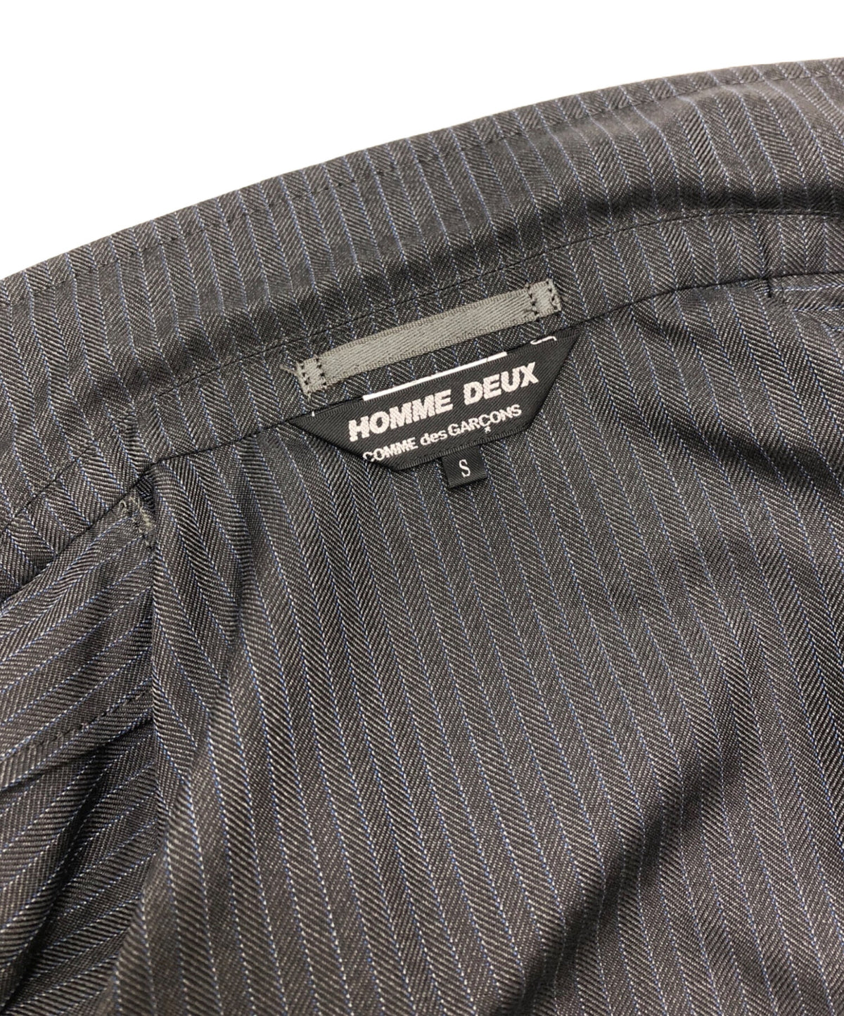 [Pre-owned] COMME des GARCONS HOMME DEUX Estelle herringbone collar striped jacket DO-J036