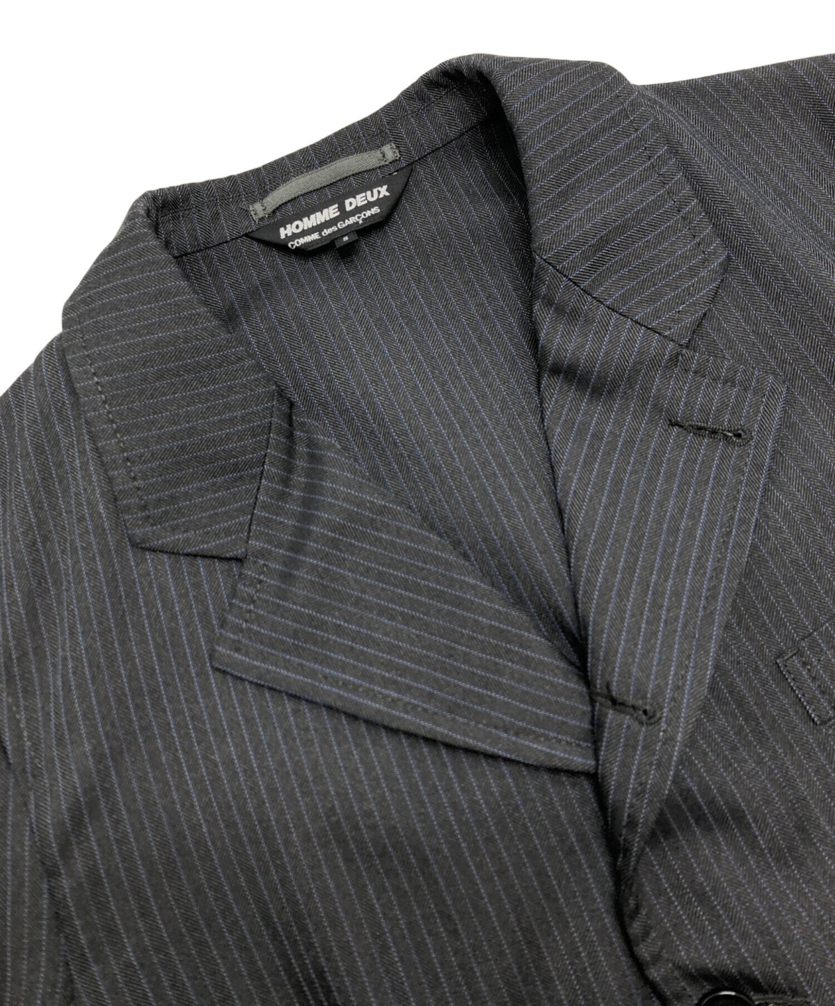 [Pre-owned] COMME des GARCONS HOMME DEUX Estelle herringbone collar striped jacket DO-J036