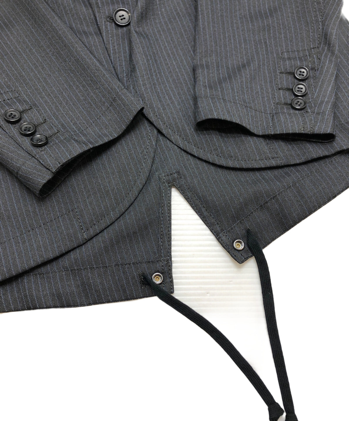 [Pre-owned] COMME des GARCONS HOMME DEUX Estelle herringbone collar striped jacket DO-J036