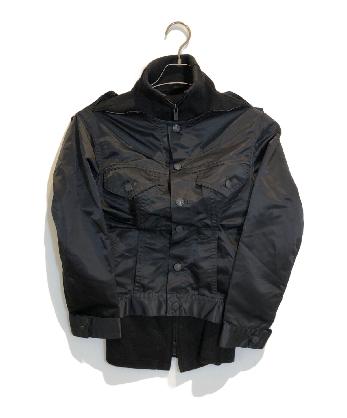 [Pre-owned] YOHJI YAMAMOTO Wool Knit Docking Nylon Jacket FX-J24-801