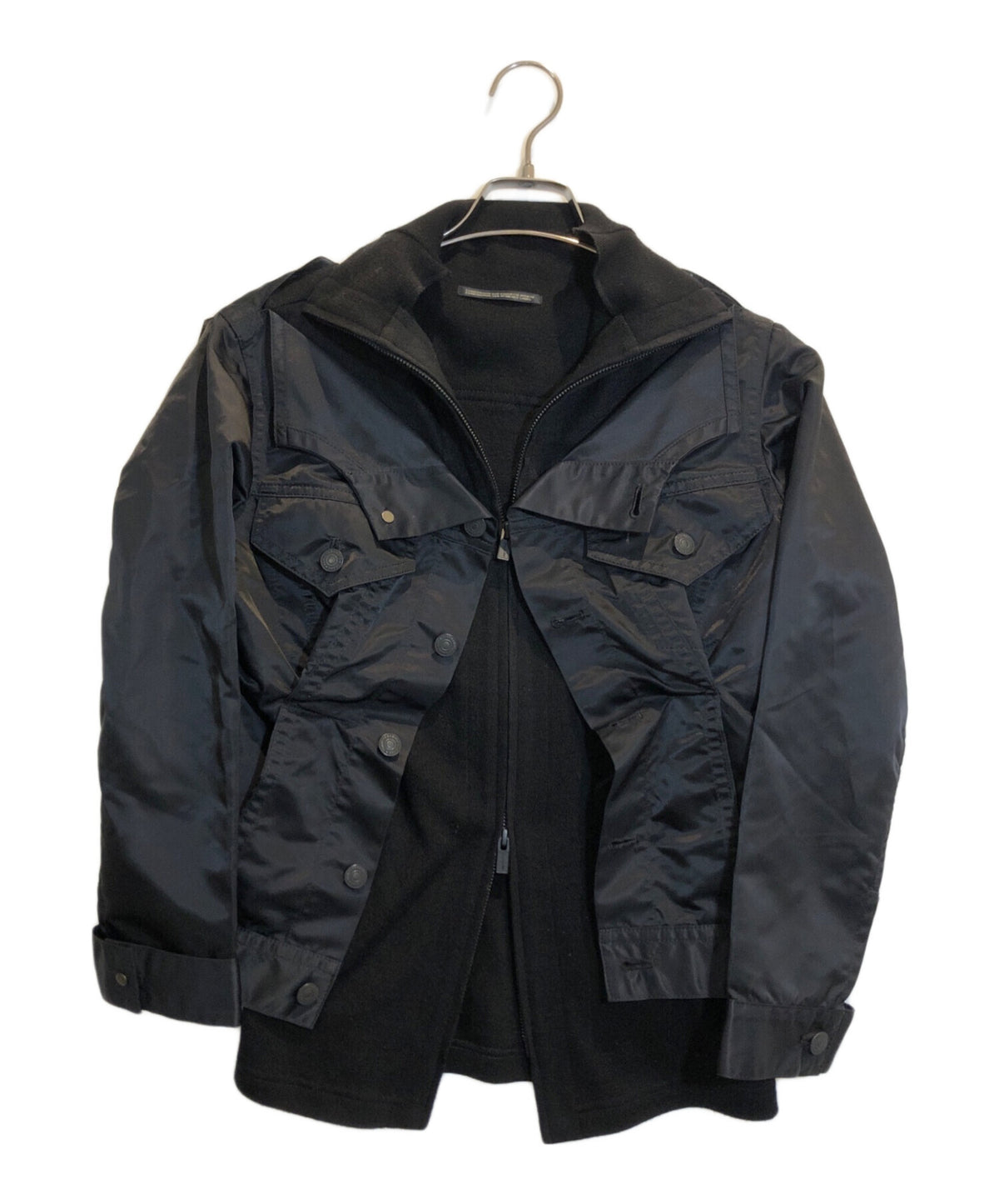 [Pre-owned] YOHJI YAMAMOTO Wool Knit Docking Nylon Jacket FX-J24-801