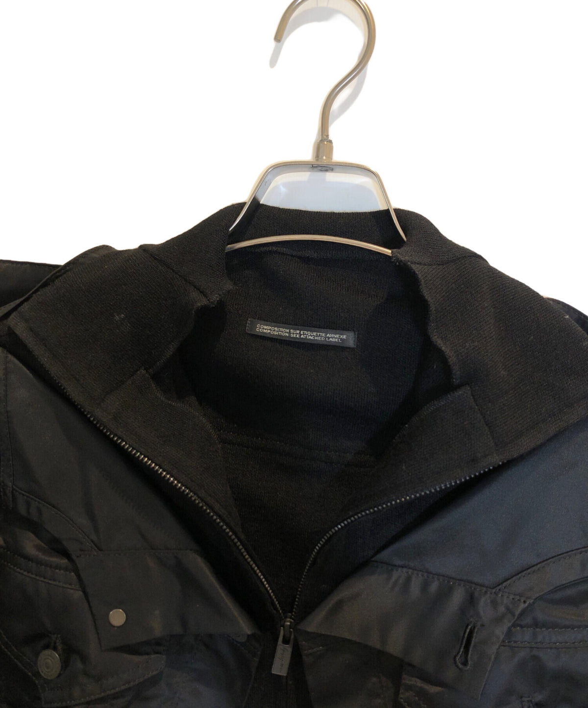 [Pre-owned] YOHJI YAMAMOTO Wool Knit Docking Nylon Jacket FX-J24-801