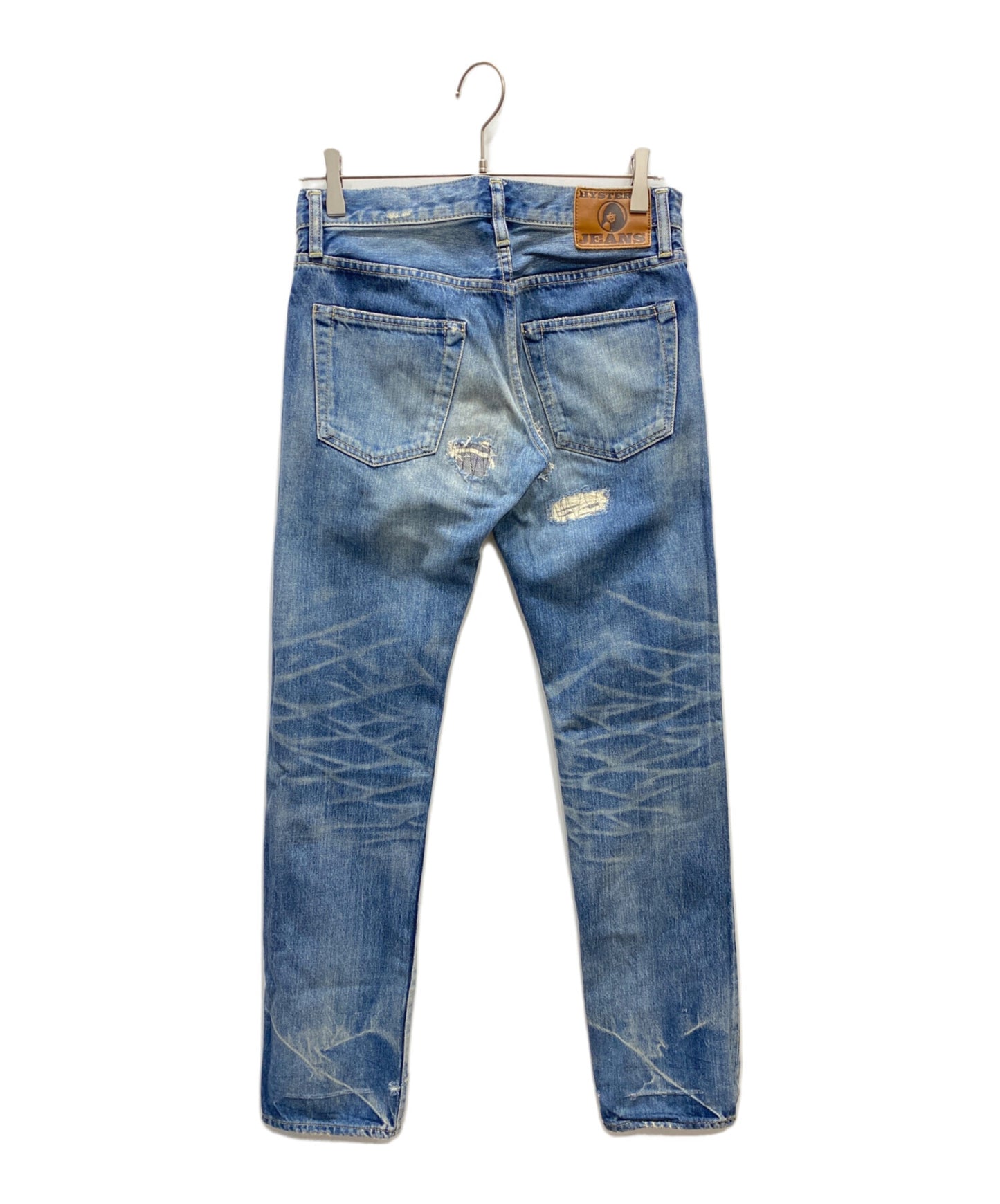 [Pre-owned] Hysteric Glamour Studded Damaged Denim Pants 0111AP05