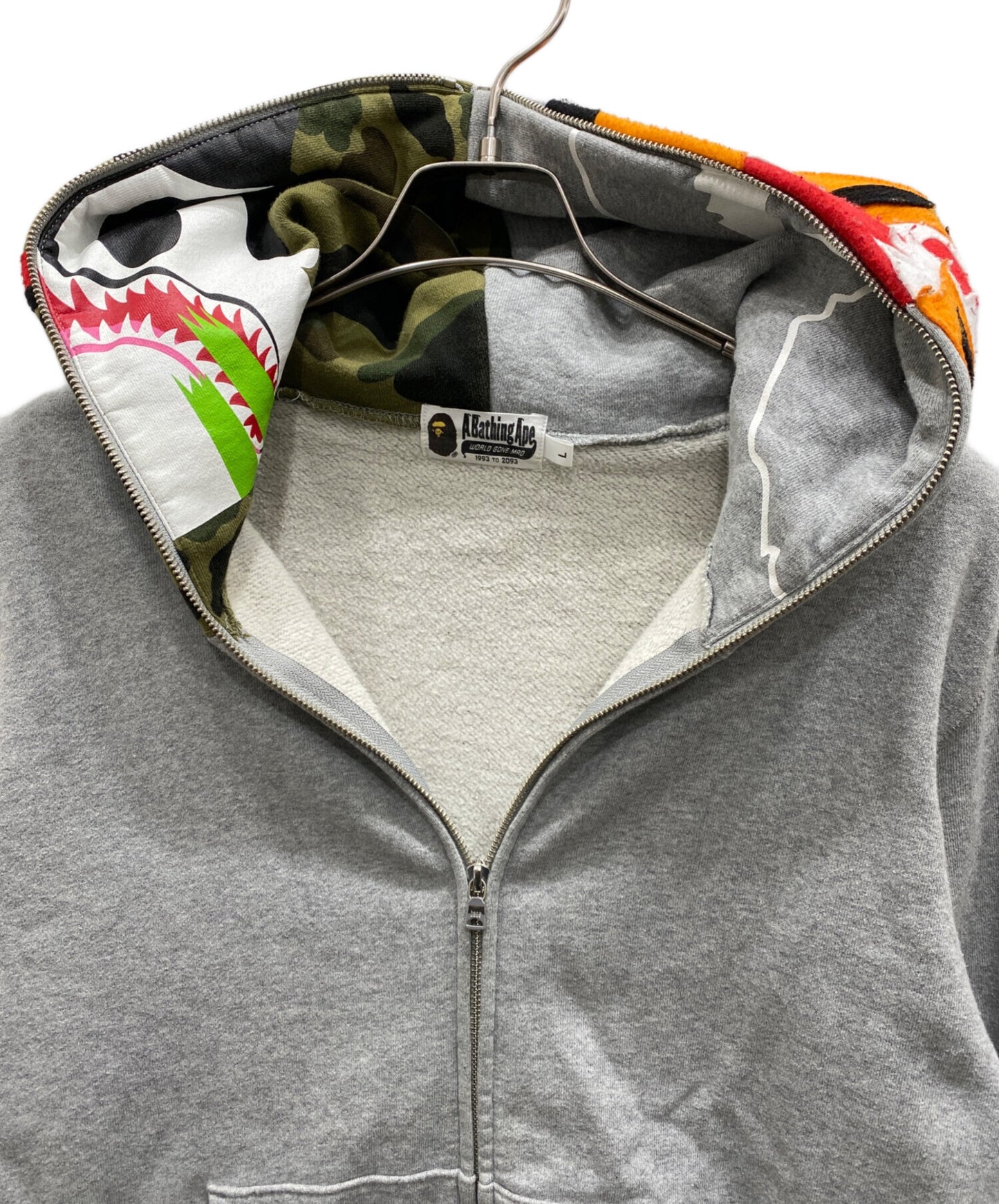 [Pre-owned] A BATHING APE CrazyFace Full Zip Hoody 001zpi801010m