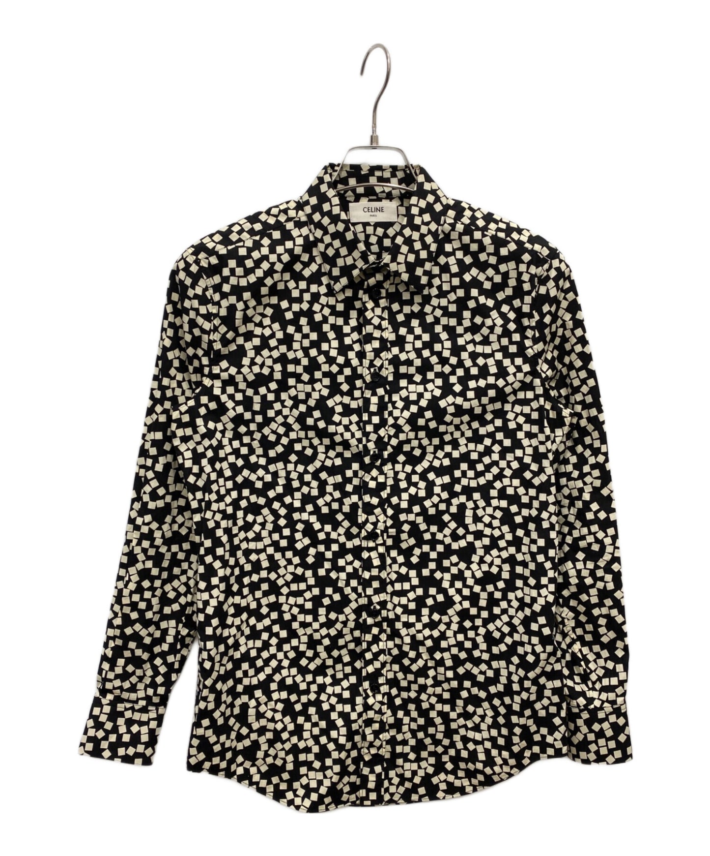 [Pre-owned] CELINE Square logo all-over print long-sleeved shirt 2C069225D