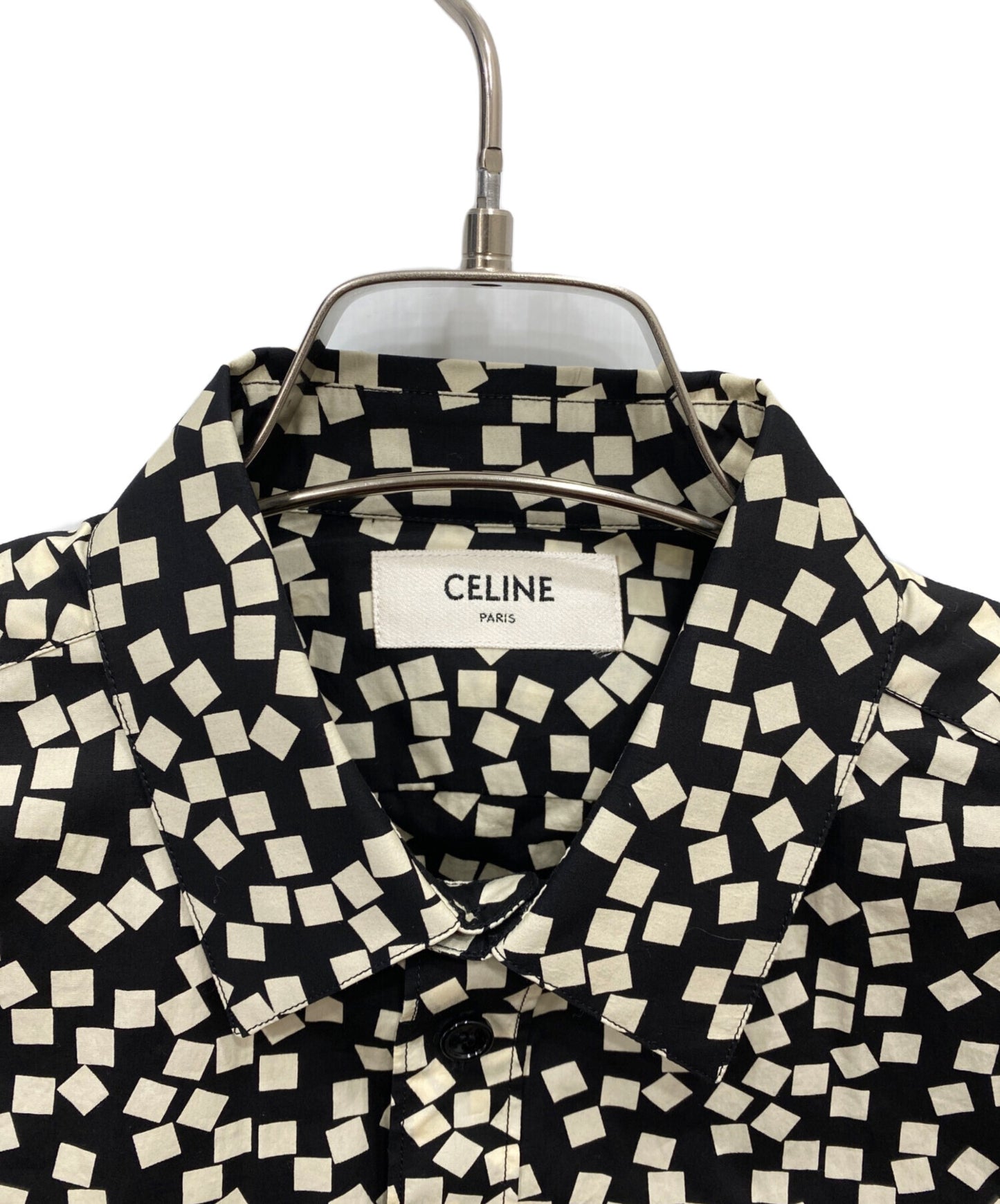 [Pre-owned] CELINE Square logo all-over print long-sleeved shirt 2C069225D