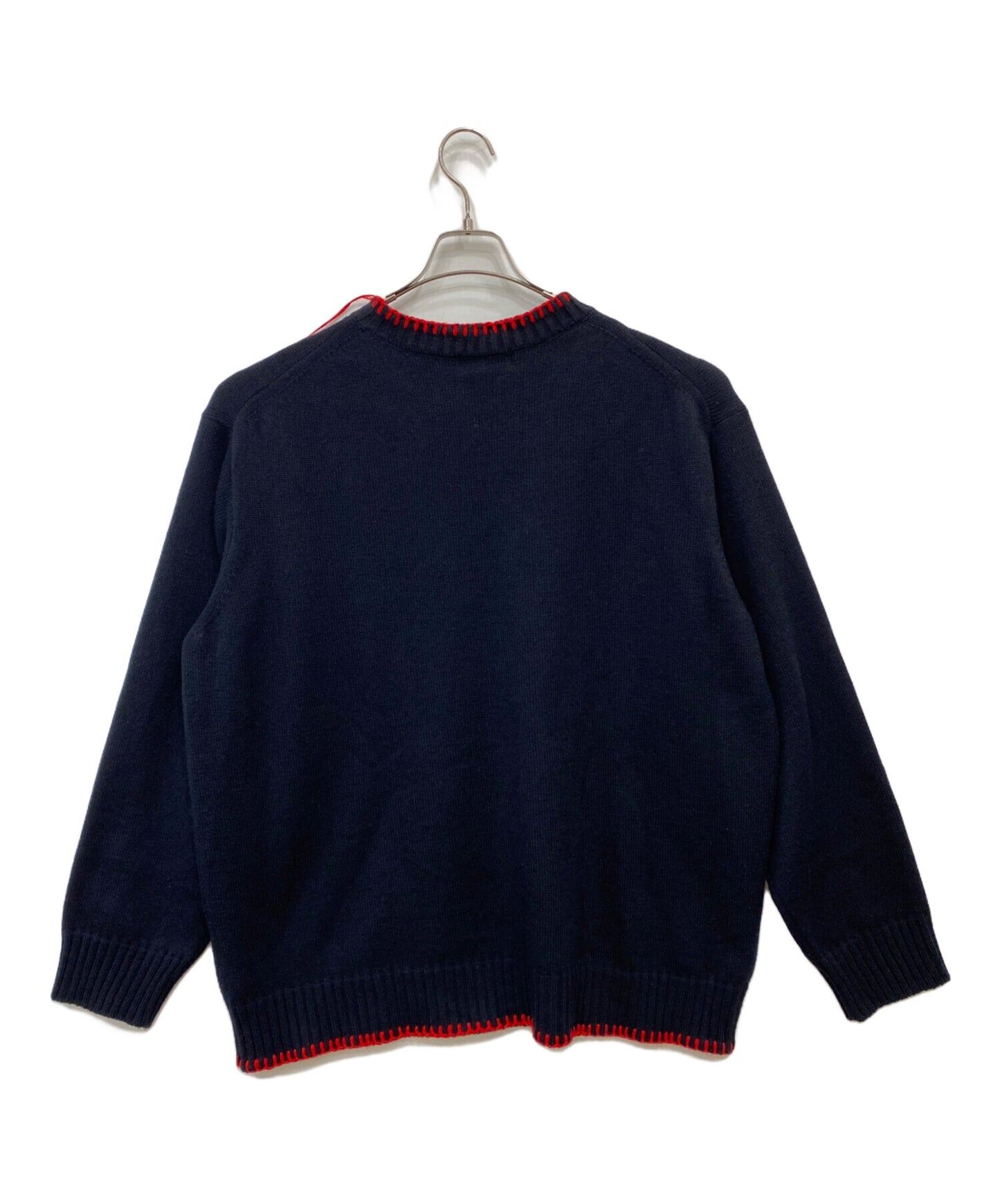 [Pre-owned] s'yte KNITTED WOOL PULLOVER WITH BLANKET STITCH DETAILS UU-K02-619