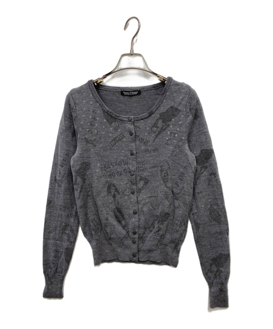 [Pre-owned] Hysteric Glamour Crew-neck cardigan with all-over pattern 0124ND05