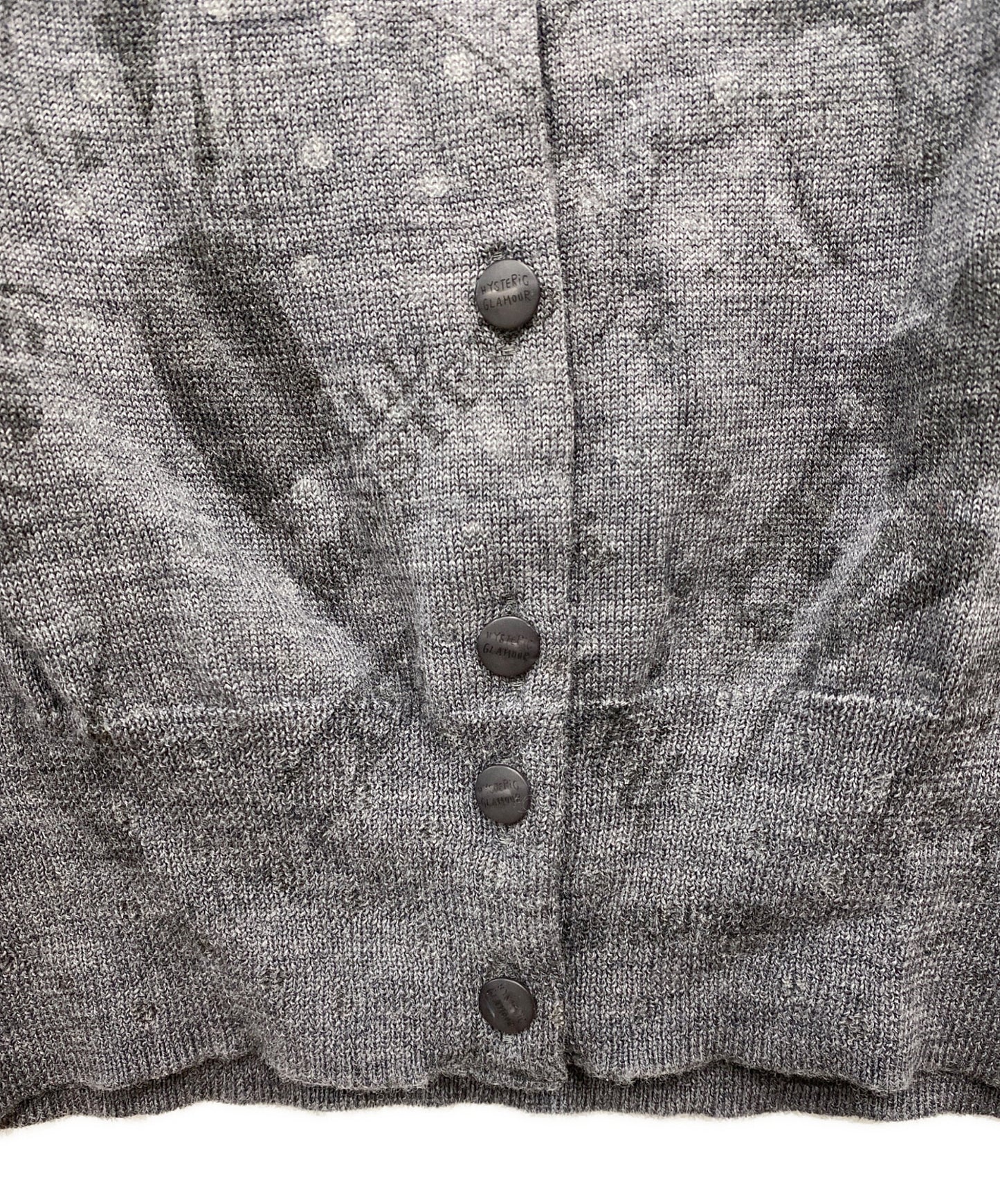 [Pre-owned] Hysteric Glamour Crew-neck cardigan with all-over pattern 0124ND05