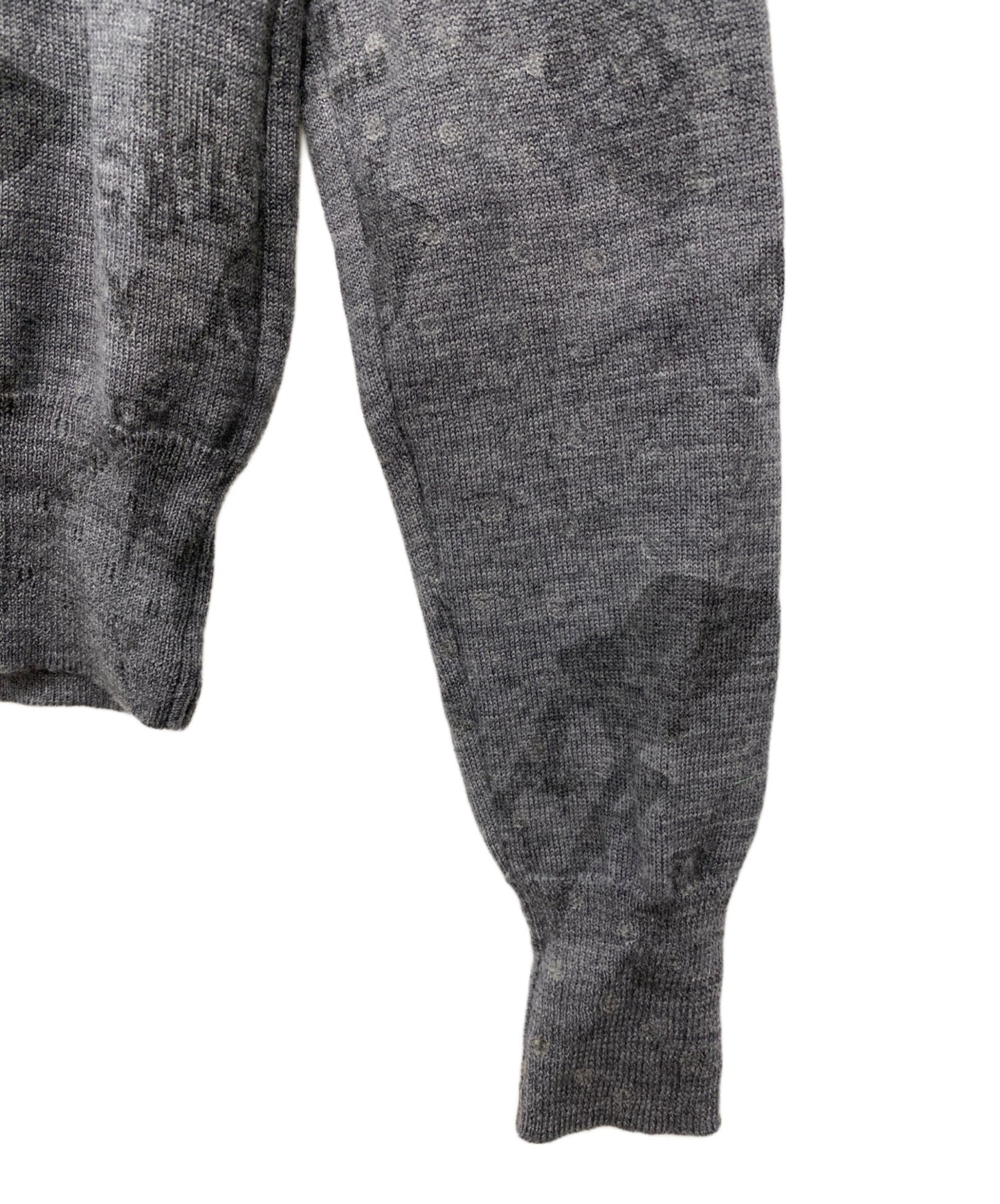 [Pre-owned] Hysteric Glamour Crew-neck cardigan with all-over pattern 0124ND05