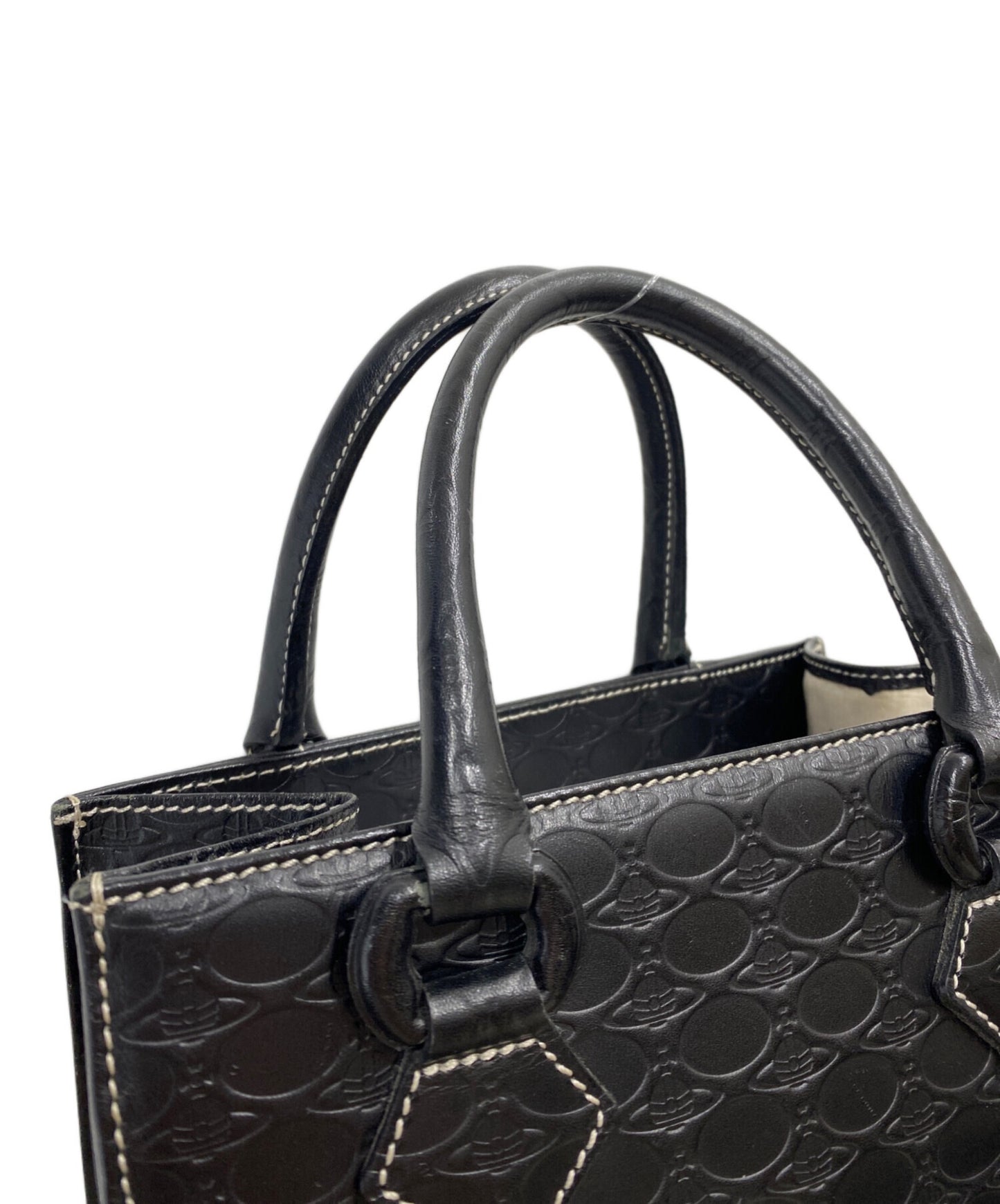 [Pre-owned] Vivienne Westwood Handbag with orb engraved all over pattern