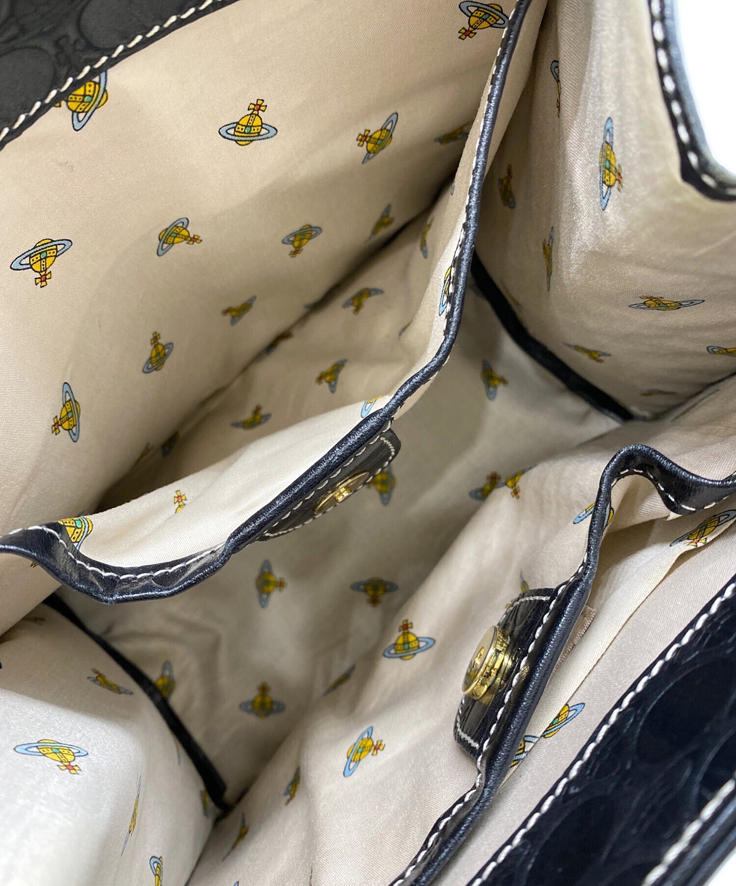 [Pre-owned] Vivienne Westwood Handbag with orb engraved all over pattern