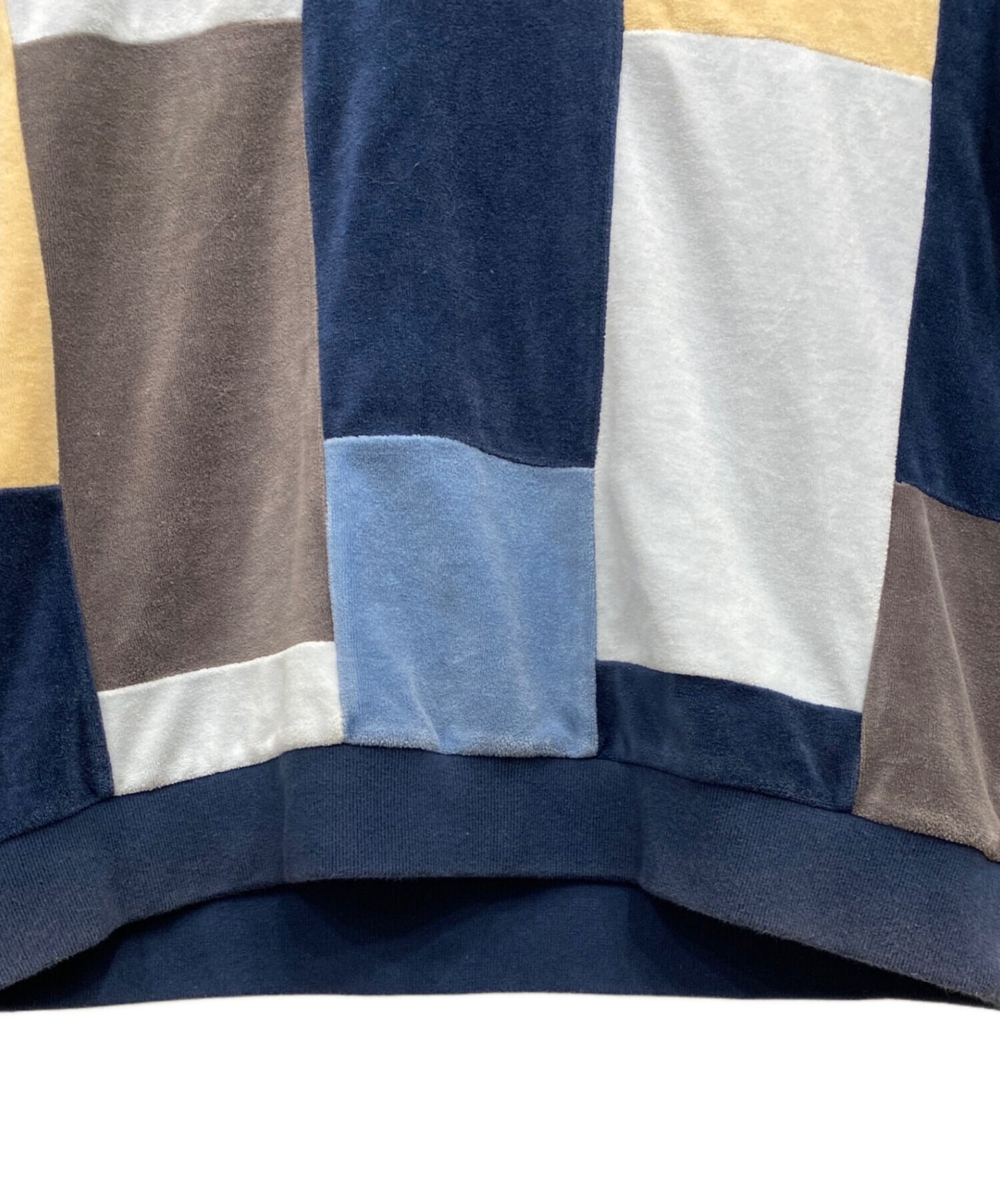 [Pre-owned] SUPREME 20AW Patchwork Velor L/S Polo