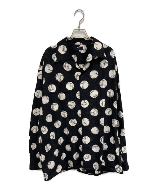 [Pre-owned] Y's BROAD THORNY DOT PRINT OPEN COLLAR SHIRT YX-B42-032
