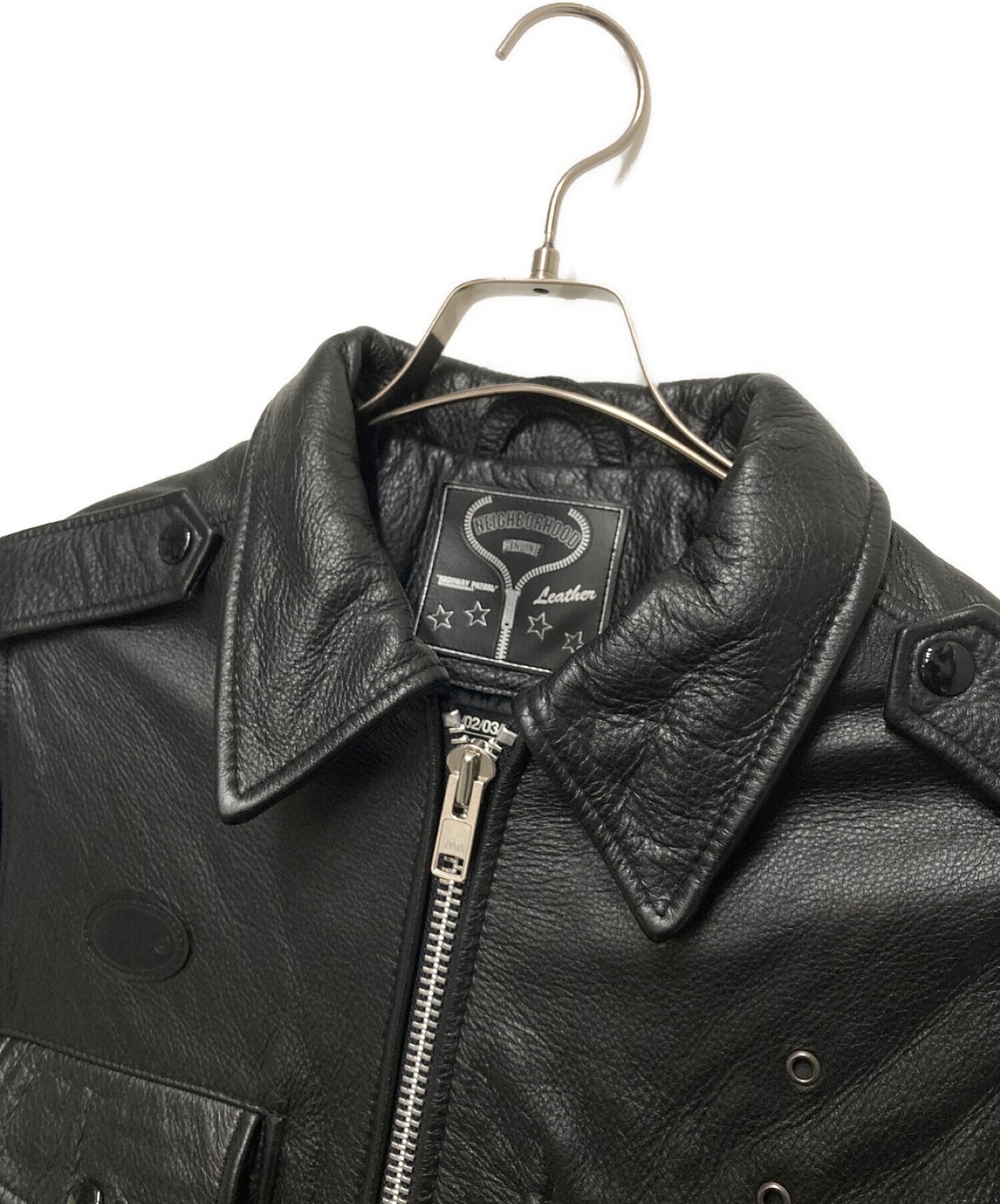 [Pre-owned] NEIGHBORHOOD HIGHWAY PATROL cowhide leather policeman jacket DCNH-18