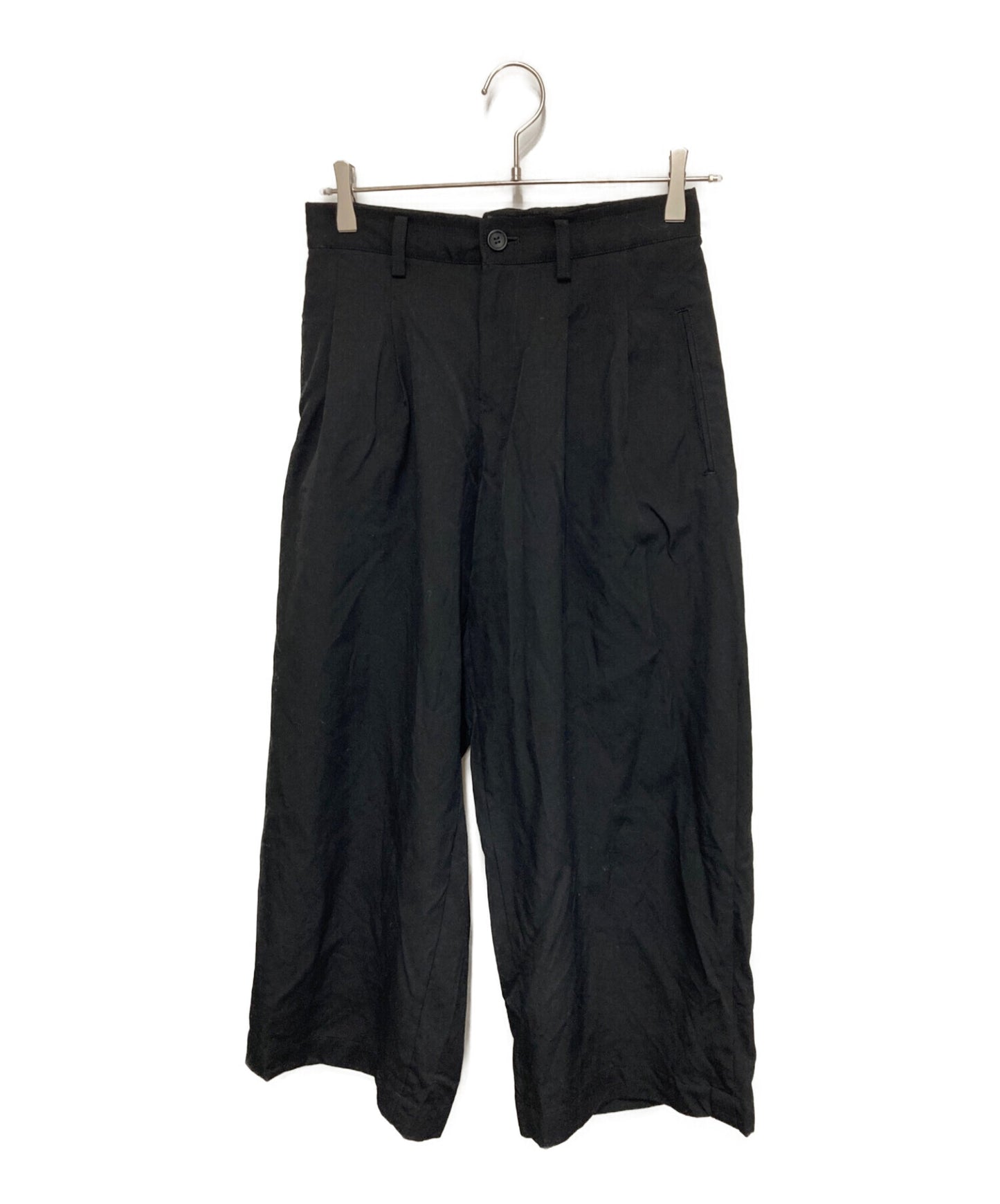 [Pre-owned] YOHJI YAMAMOTO Gabardine Tucked Wide Pants FZ-P61-100