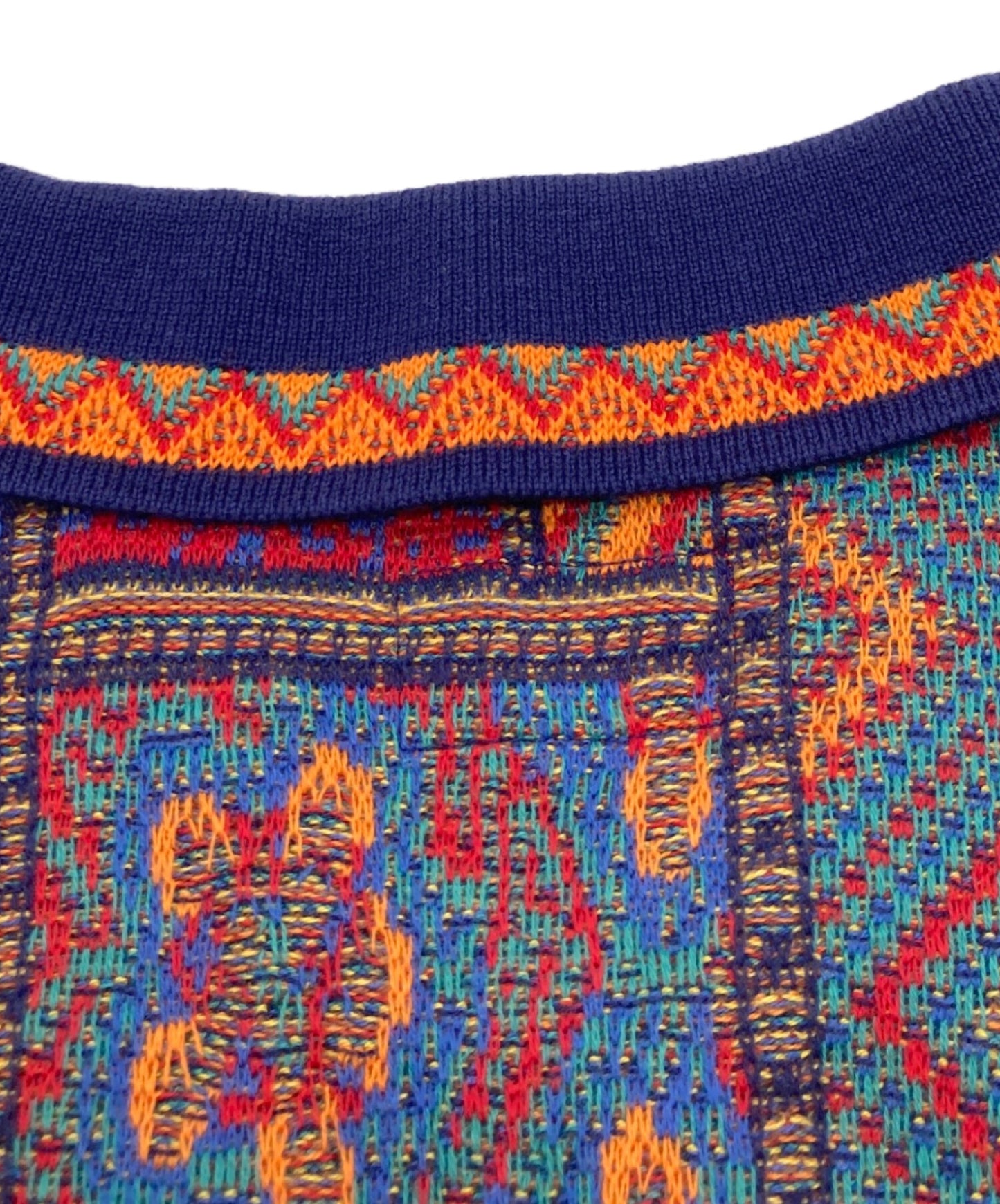 [Pre-owned] SUPREME Patchwork Knit Zip Up Polo Patchwork Zip Up Knit Polo Shirt