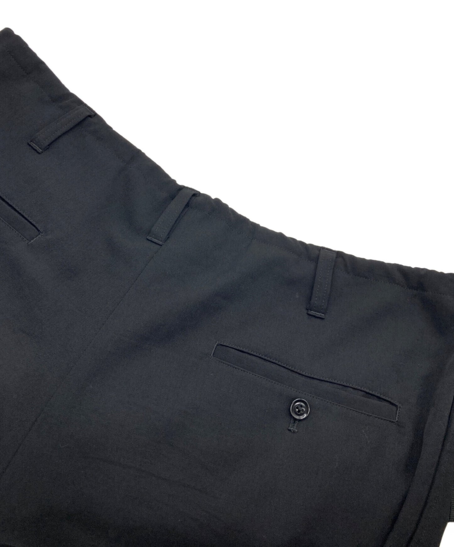 [Pre-owned] Yohji Yamamoto pour homme Wool Gaberdorfer Drawstring Wide Pants HK-P63-100