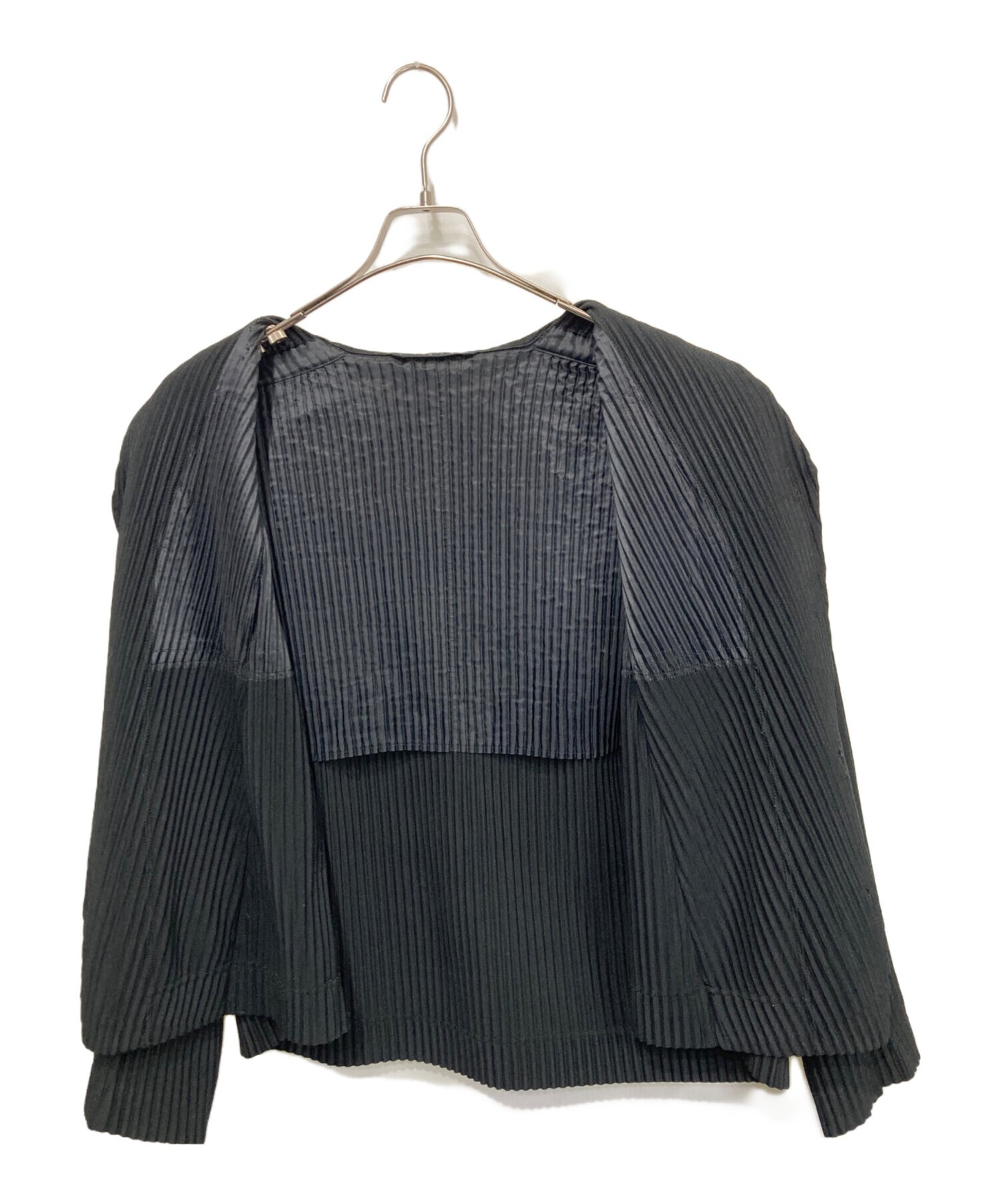 [Pre-owned] HOMME PLISSE ISSEY MIYAKE collarless pleated jacket HP21JD170