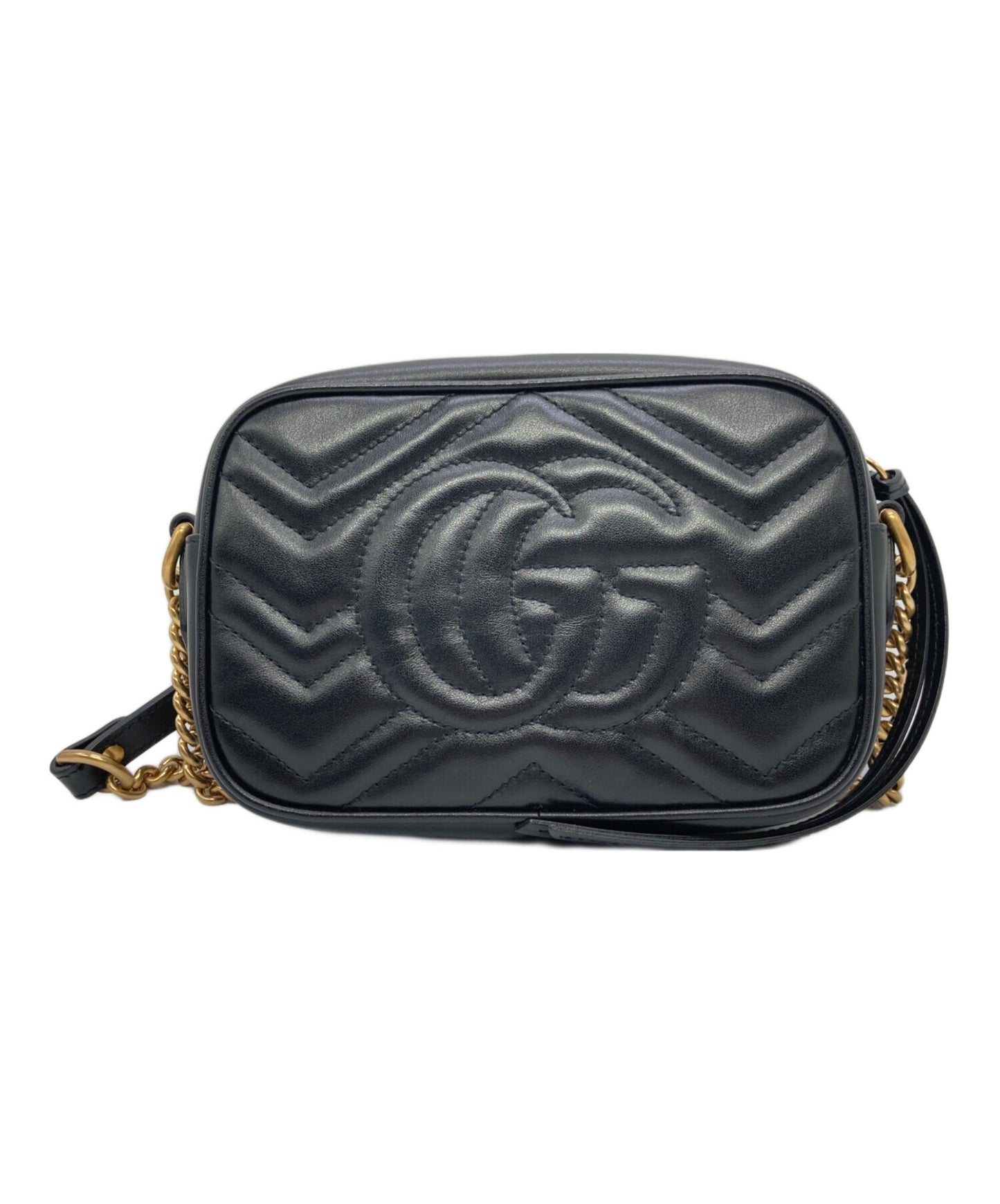 [Pre-owned] GUCCI Mini camera bag, chain shoulder bag, quilted, leather 448065