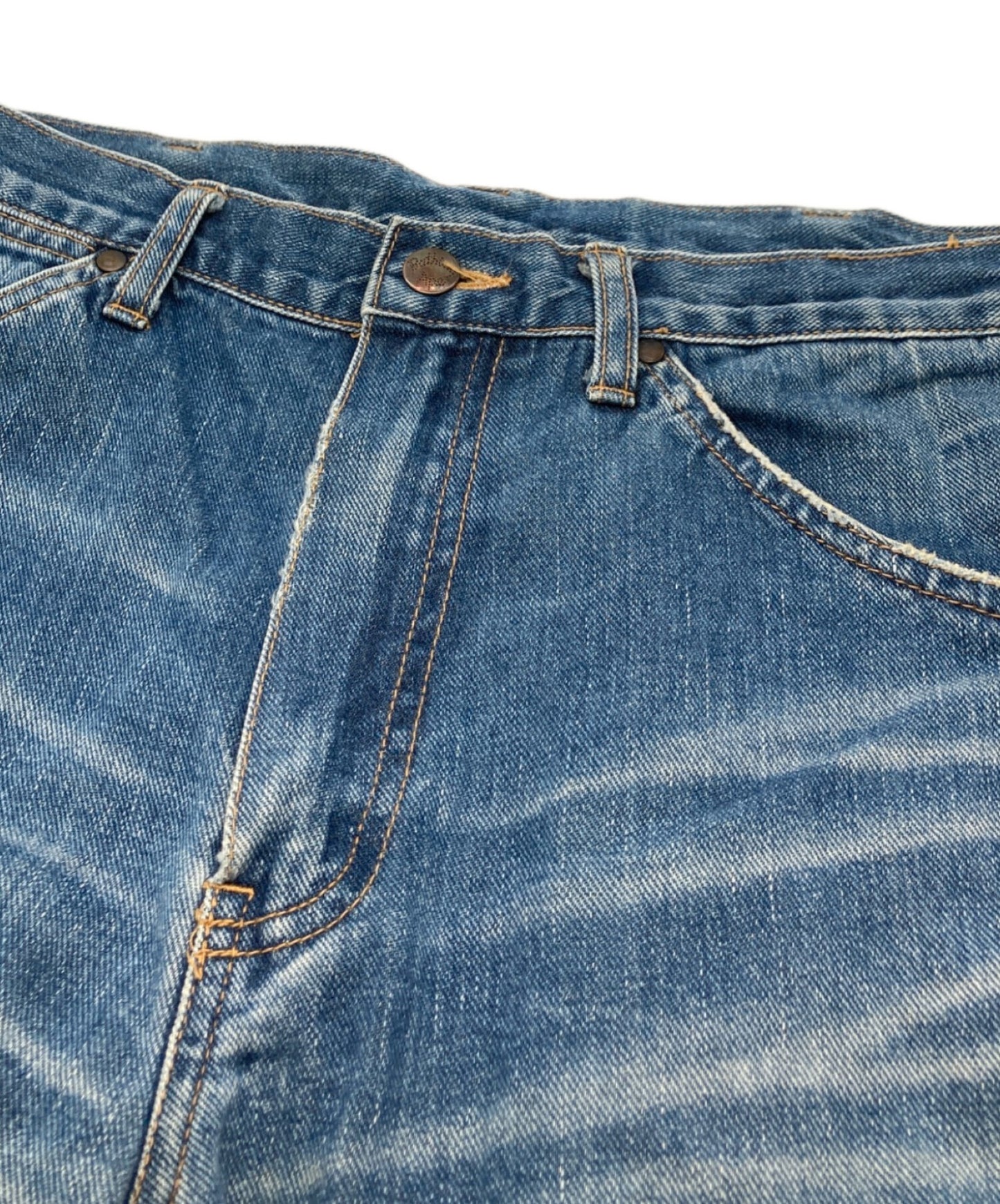 [Pre-owned] A BATHING APE Back Logo Patch Denim Pants / Straight Jeans