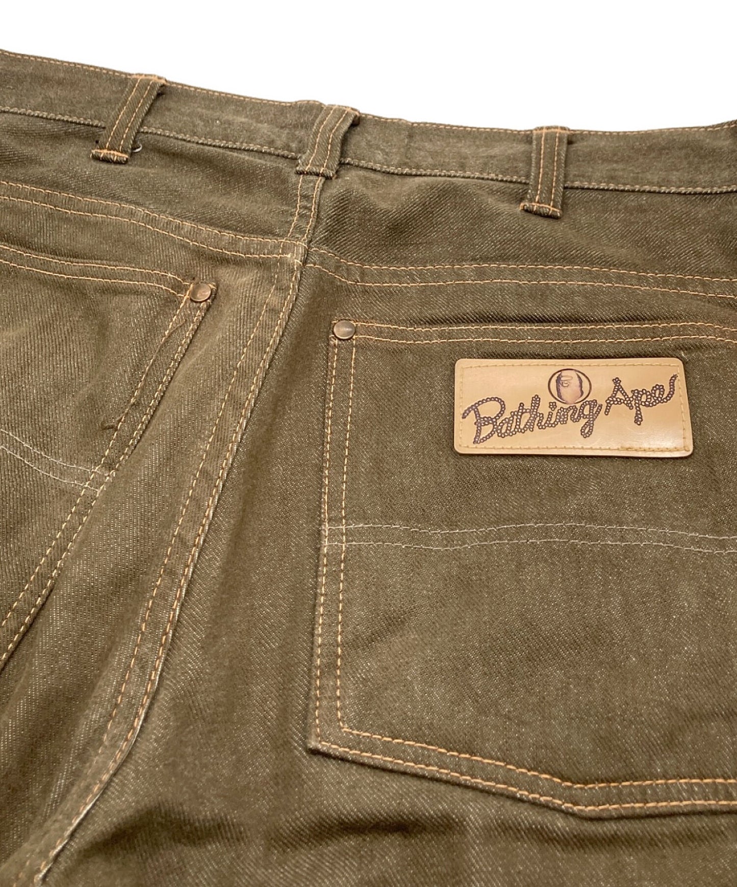 [Pre-owned] A BATHING APE Double Knee Denim Pants / Painter Denim Pants