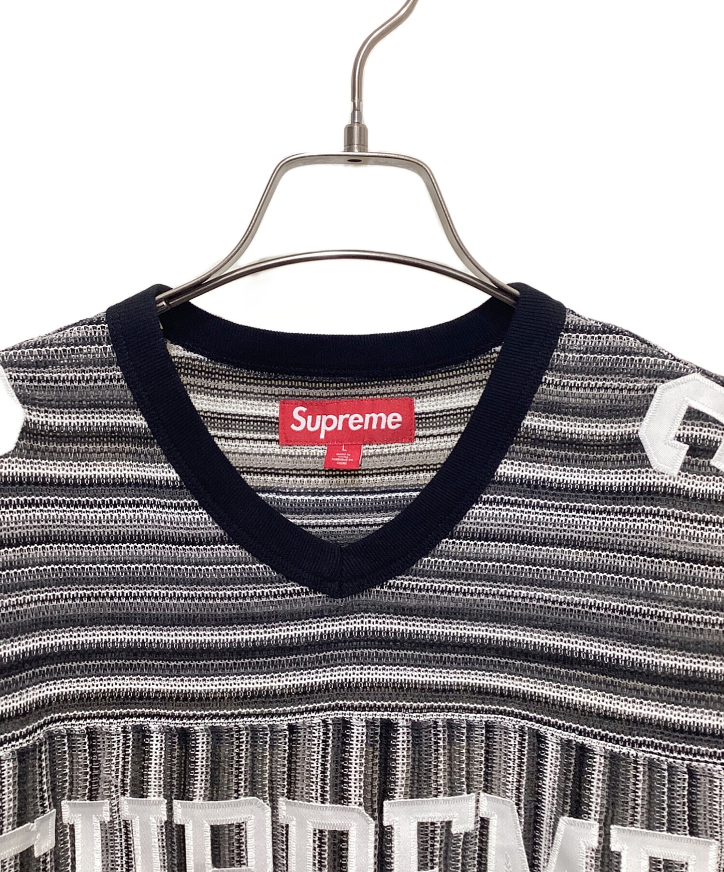 [Pre-owned] SUPREME Open Knit Football Top T-shirt