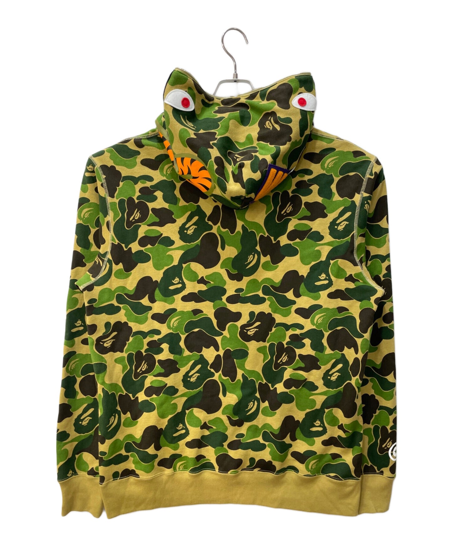 [Pre-owned] A BATHING APE CAMO SHARK HARF ZIP PULLOVER HOODIE 001PPK801010M
