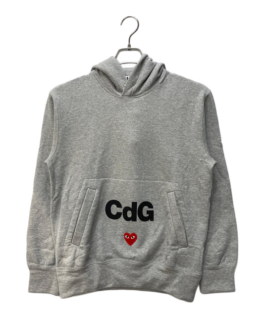 [Pre-owned] PLAY COMME des GARCONS Heart Print Pullover Hoodie AE-T104