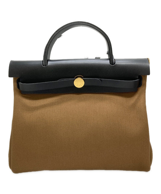 [Pre-owned] HERMES Yale Bag Zip PM Toile Officine Leather