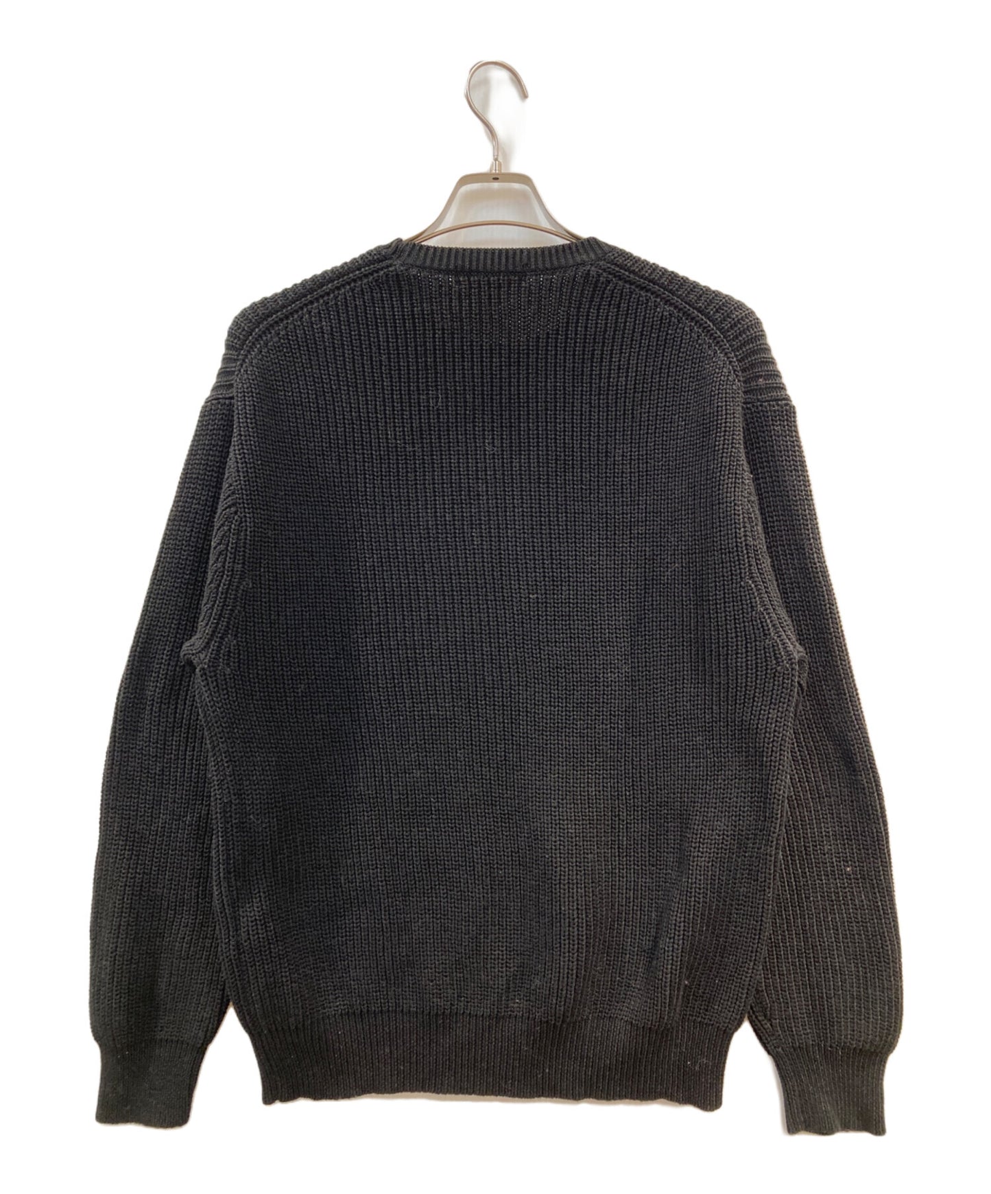 [Pre-owned] SUPREME melange rib knit sweater, long sleeves, long sleeves, cotton