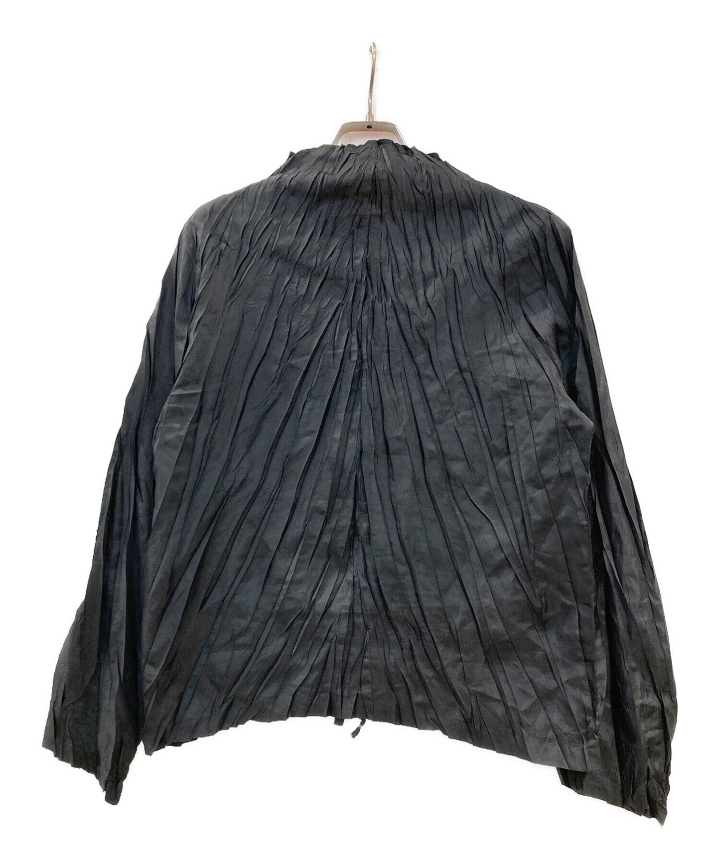 [Pre-owned] PLEATS PLEASE Random/Pleated/Blouse/Long sleeves/Black PP93-PK944