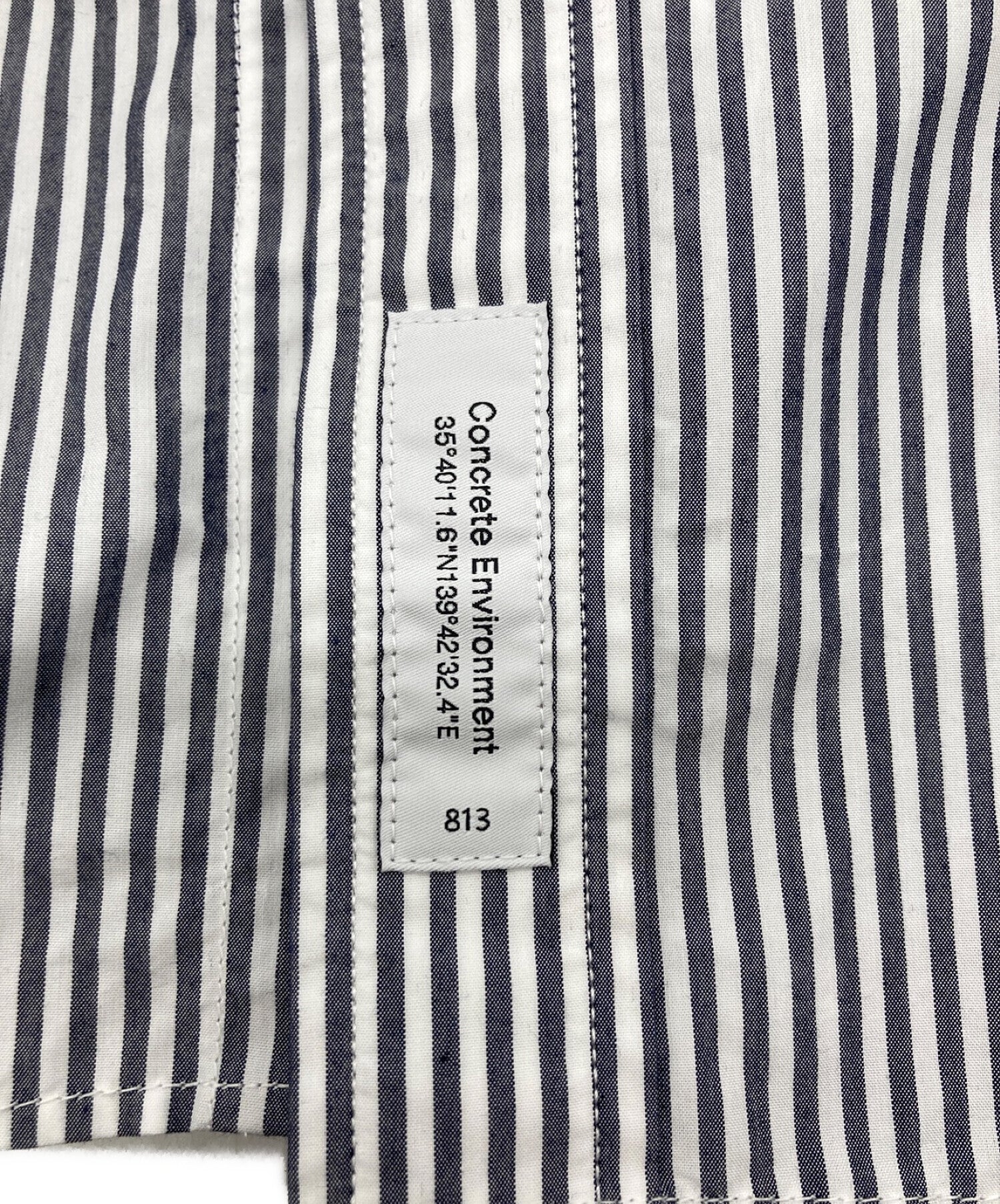 [Pre-owned] WTAPS COOLMAX Stripe B.D Shirts 231GWDT-SHM03