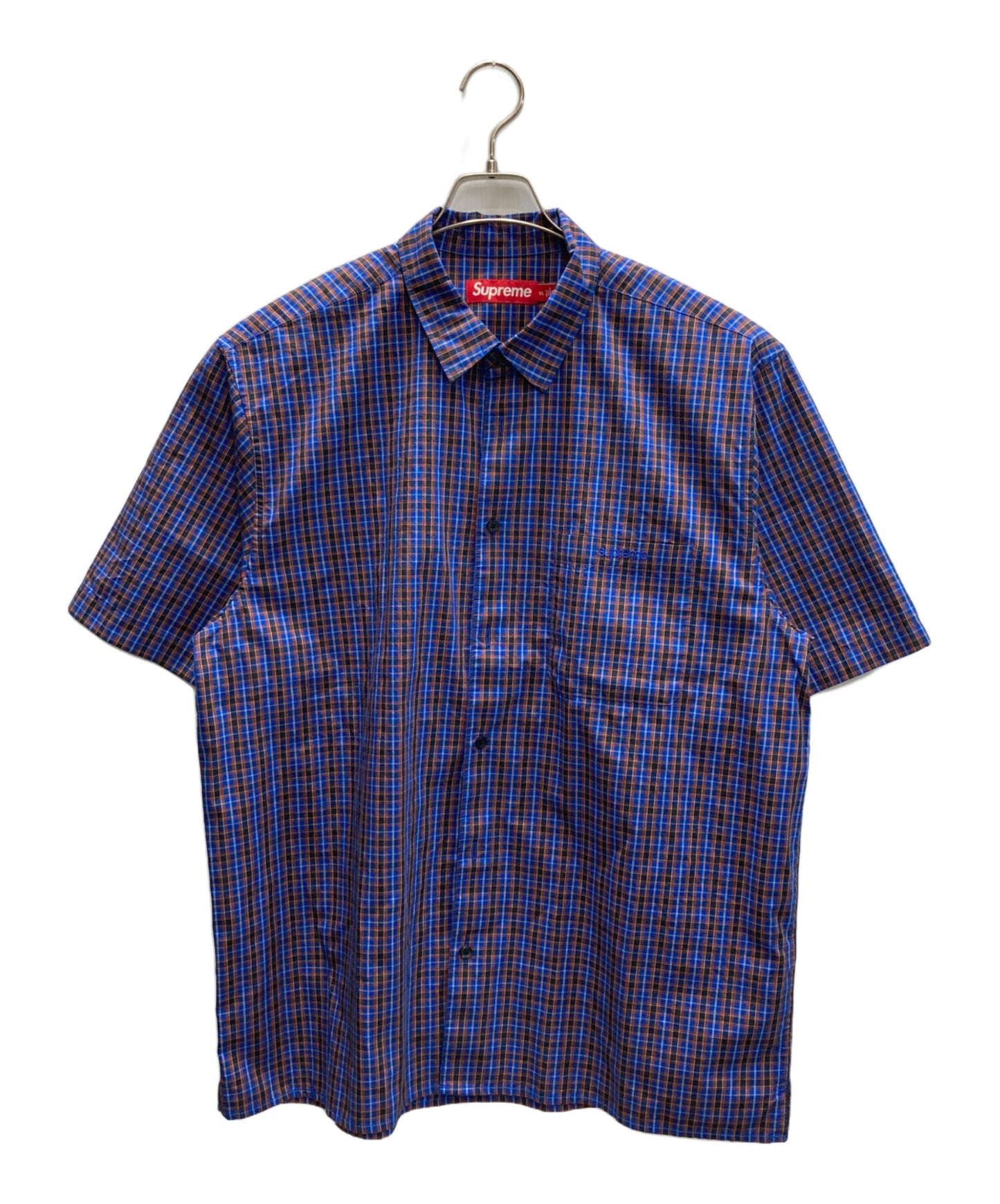 [Pre-owned] SUPREME Mini Plaid S/S Shirt