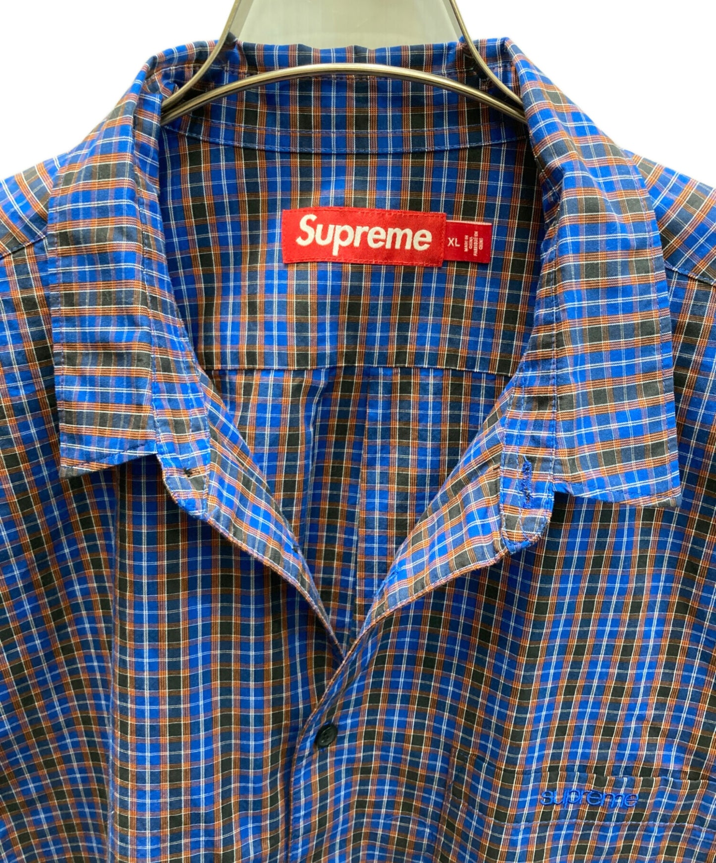 [Pre-owned] SUPREME Mini Plaid S/S Shirt