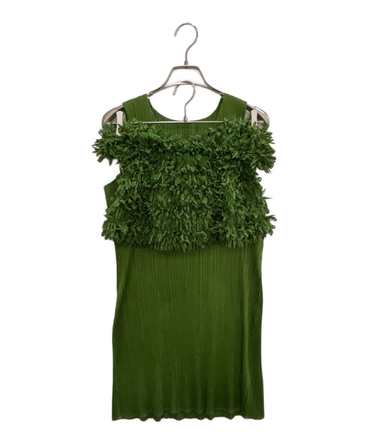 [Pre-owned] PLEATS PLEASE Bare Top & Pleated Sleeveless Blouse PP11-JT533