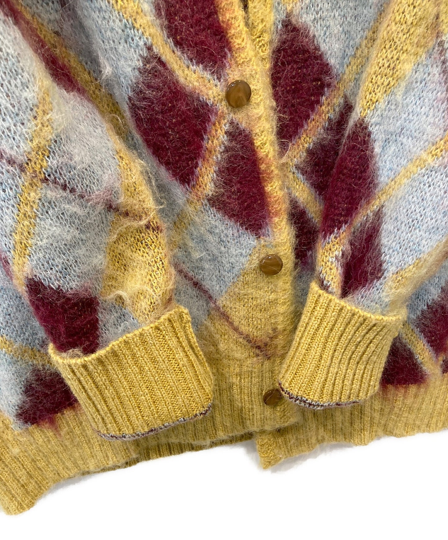 [Pre-owned] Needles Mohair Argyle Cardigan LQ414