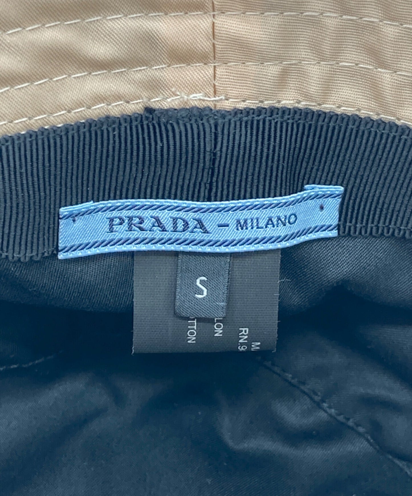 [Pre-owned] PRADA Triangle Logo Bucket Hat