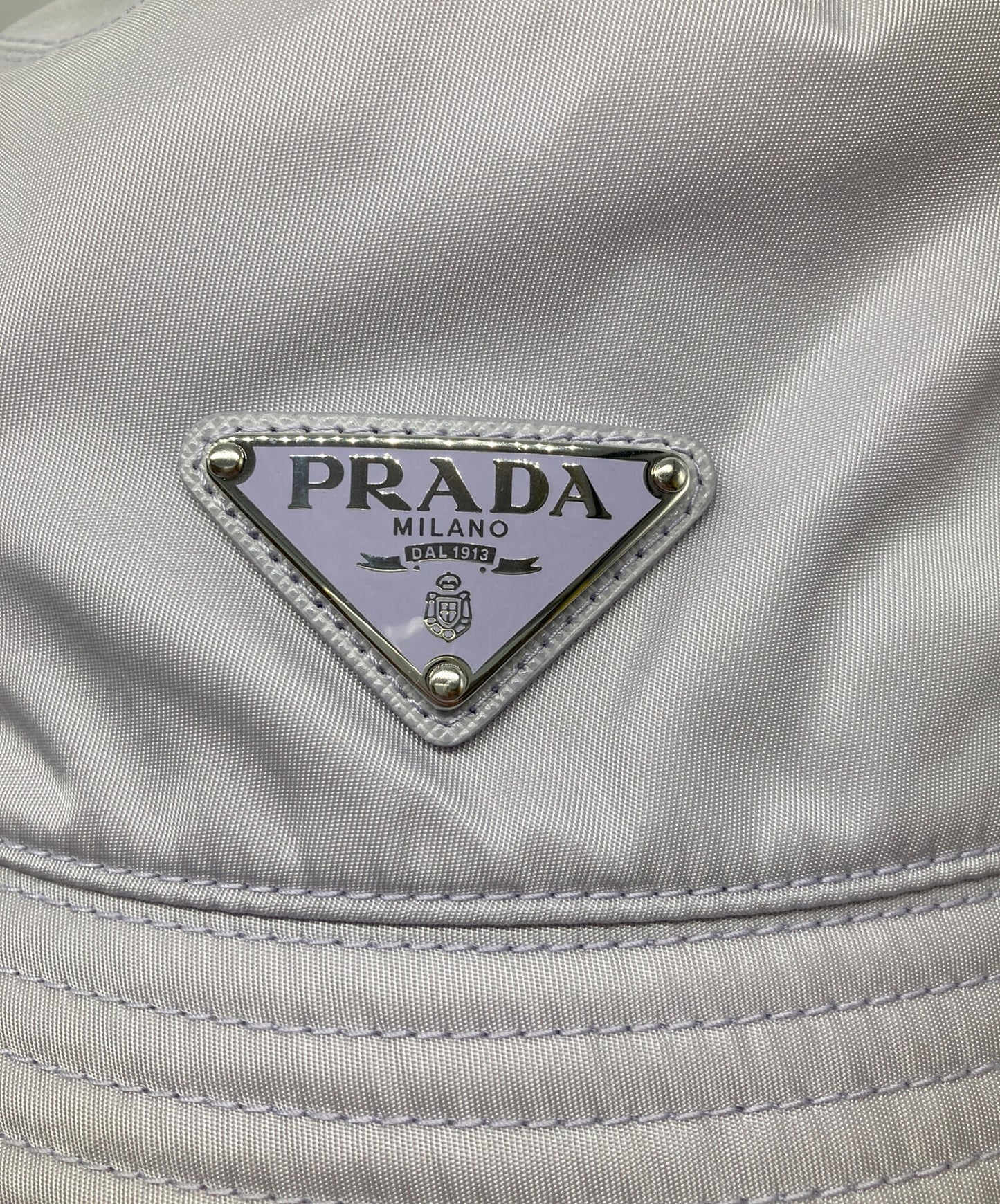 [Pre-owned] PRADA Re-Nylon Triangle Logo Bucket Hat 1HC137
