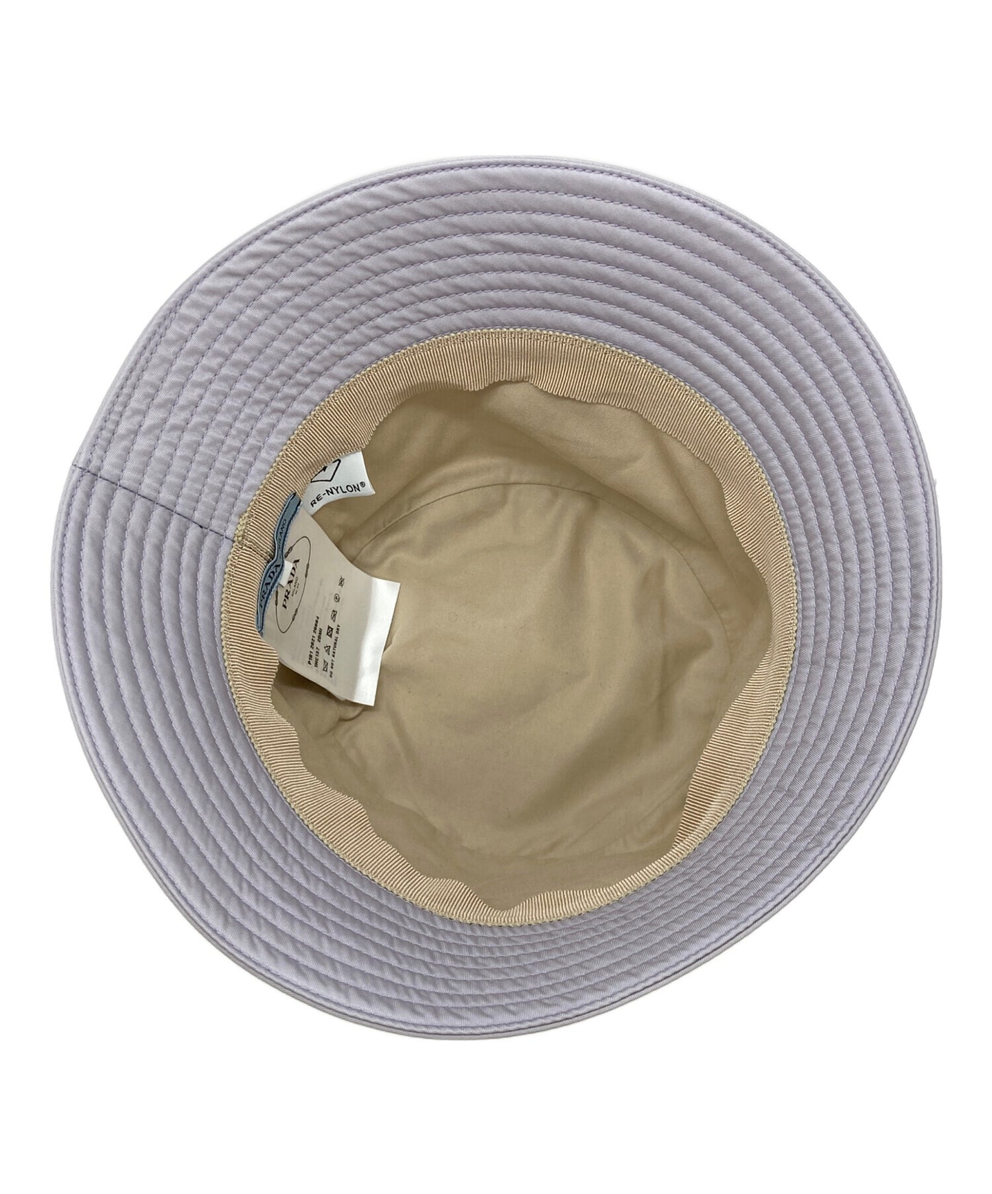 [Pre-owned] PRADA Re-Nylon Triangle Logo Bucket Hat 1HC137
