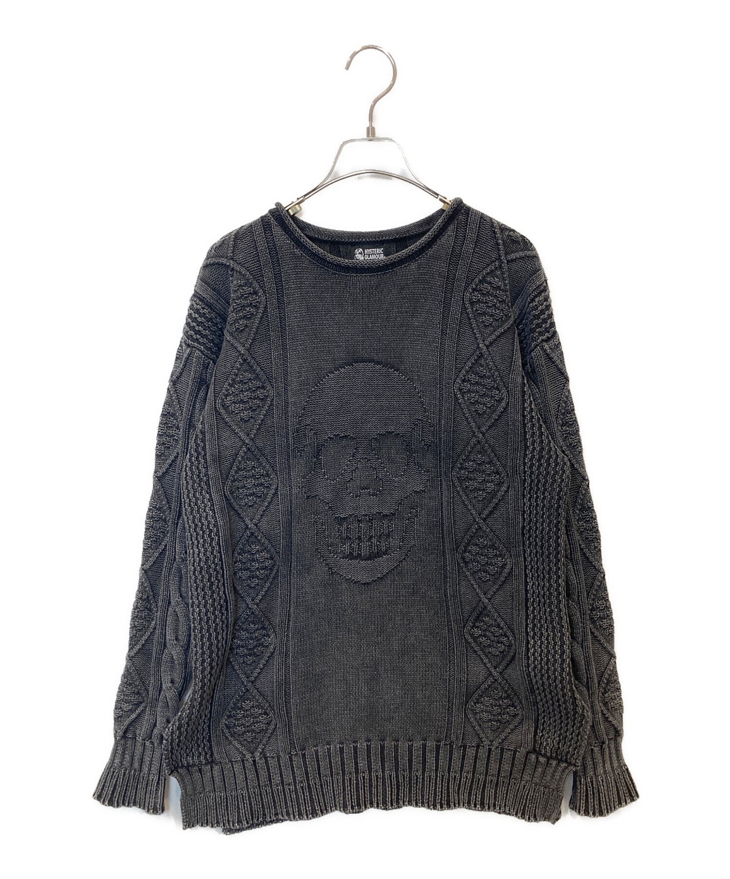 [Pre-owned] Hysteric Glamour Original Blues Skull Crew Neck Knit 01183NS25 01183NS25